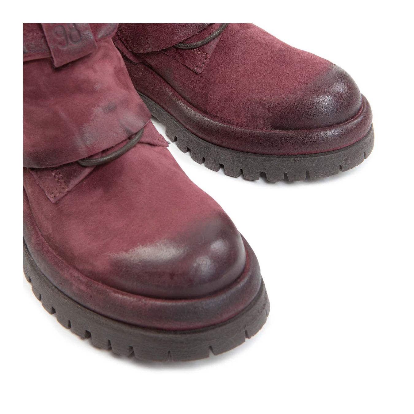 as98 biker DIBLA in pelle madera rosso