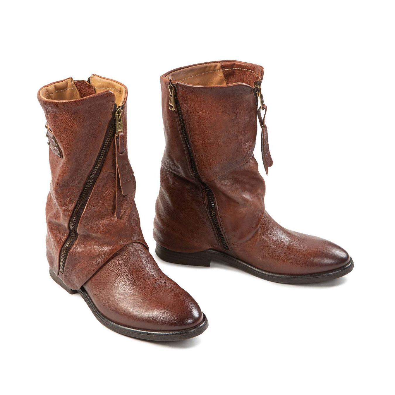 biker vestito in pelle calvados  profilo