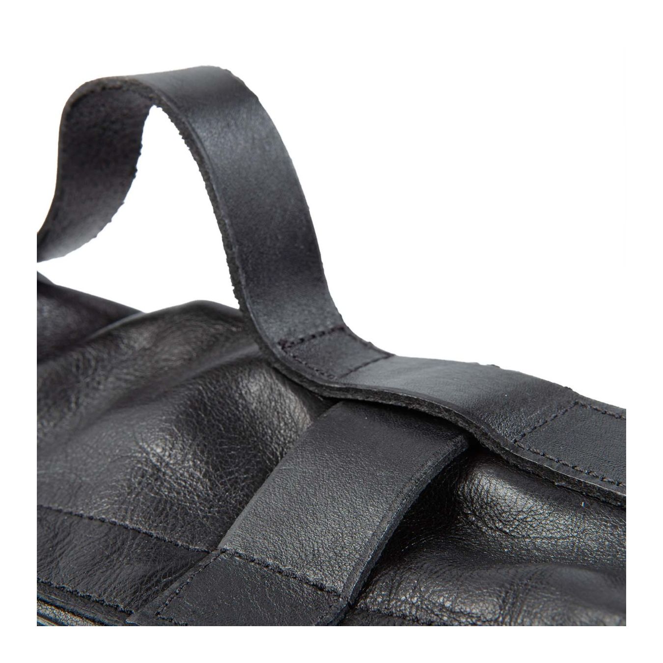 as98 cartella SEBASTIAN in pelle nera manico