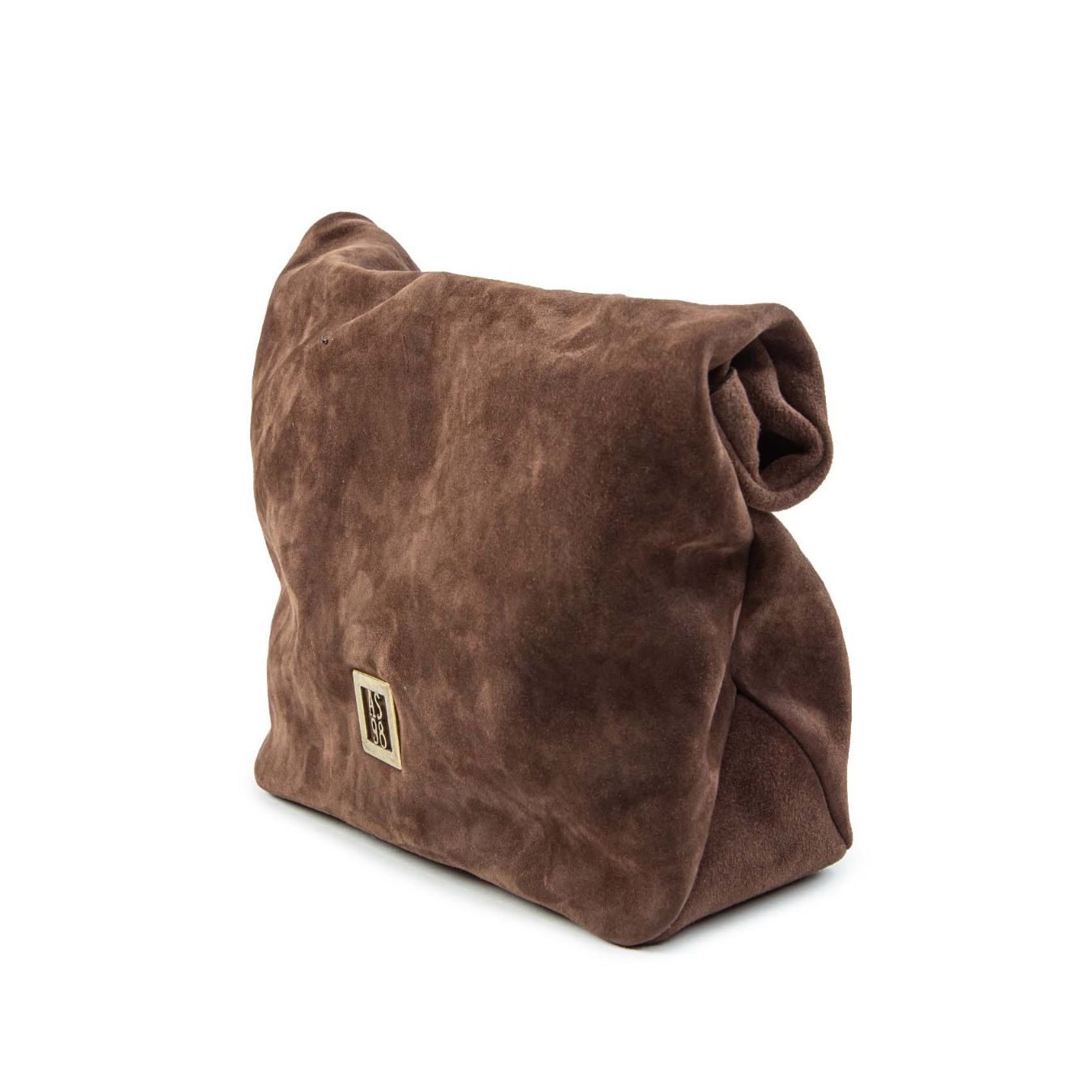 a.s.98 clutch in camoscio ebano borsa a mano