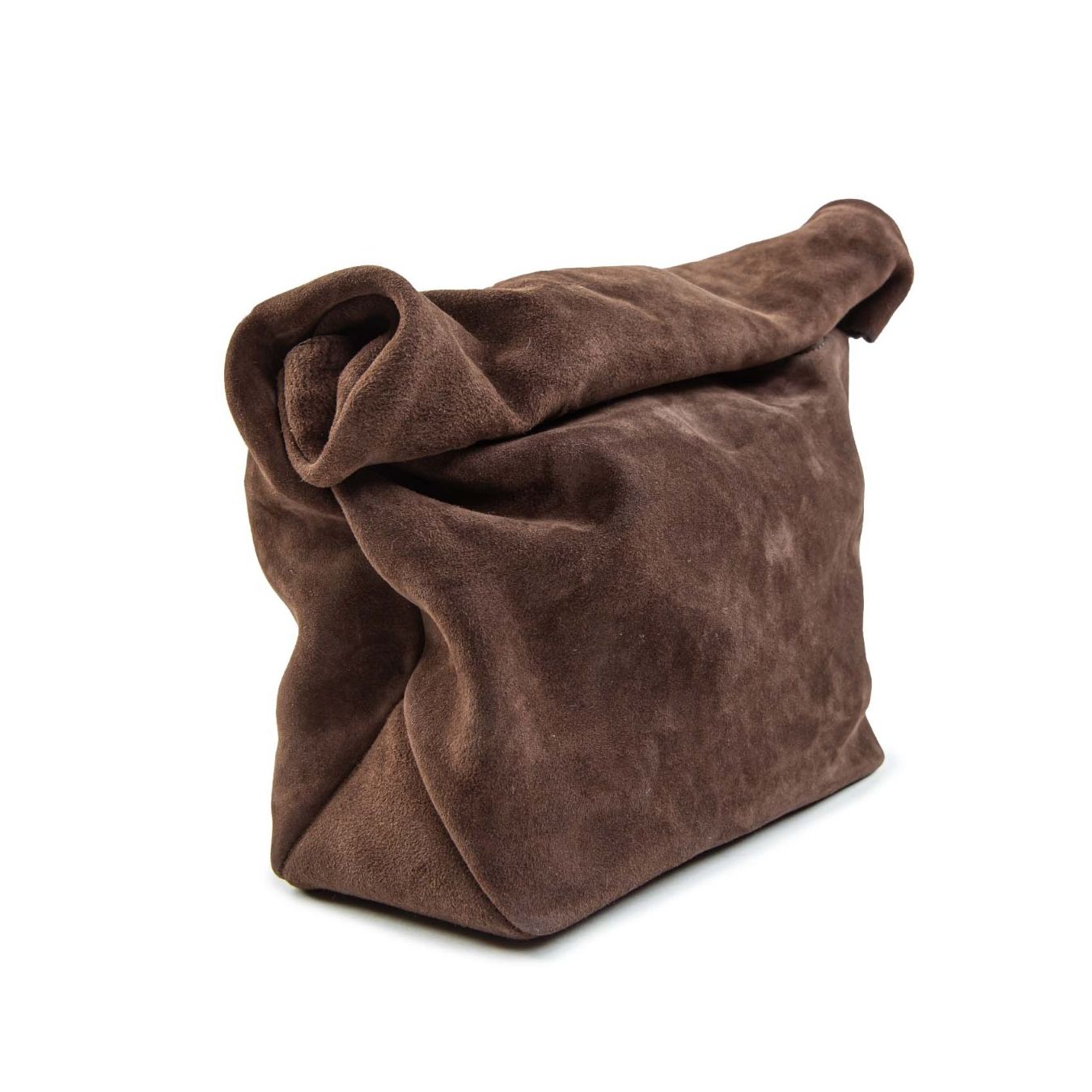 a.s.98 clutch in camoscio ebano lato