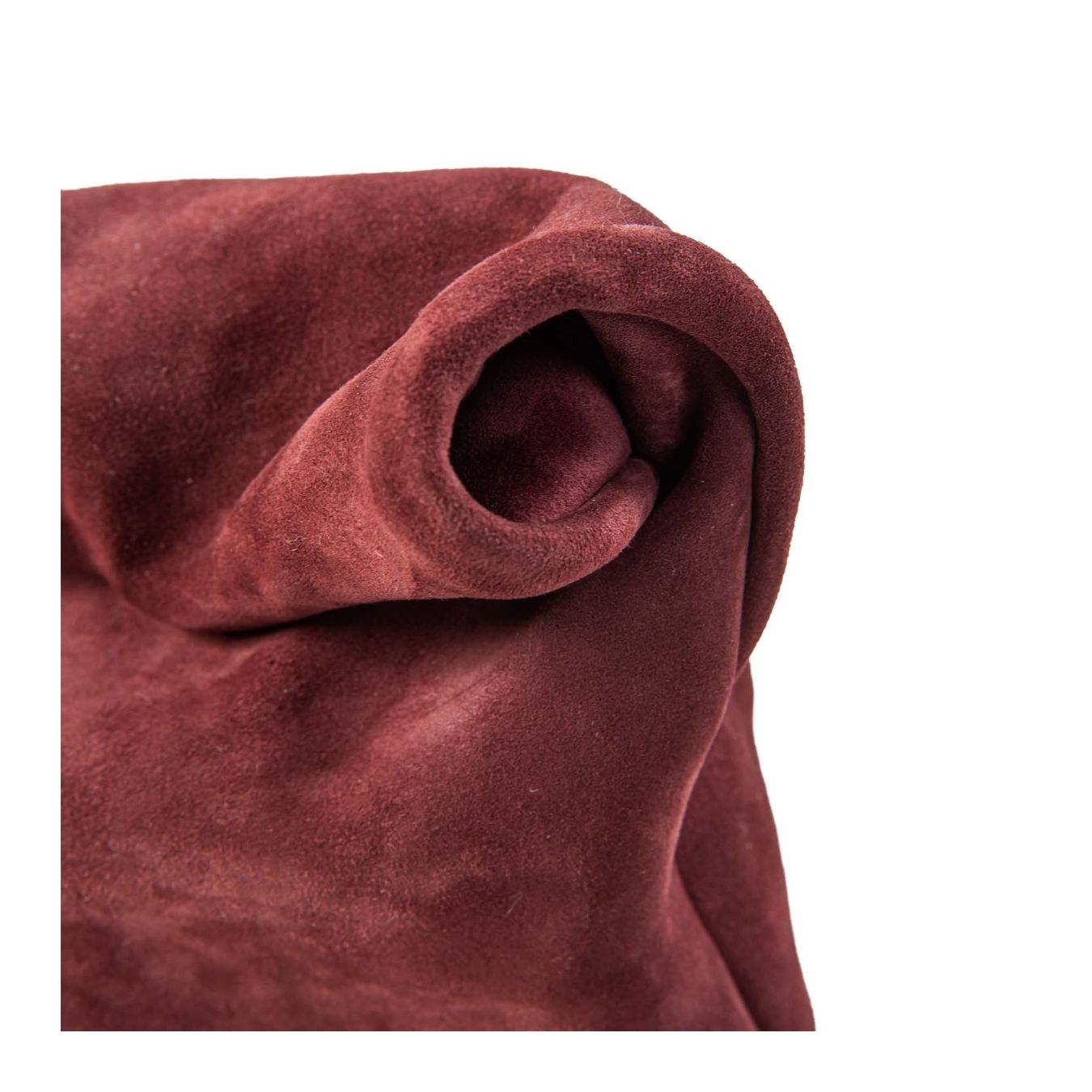 as98 clutch in camoscio madera bordeaux