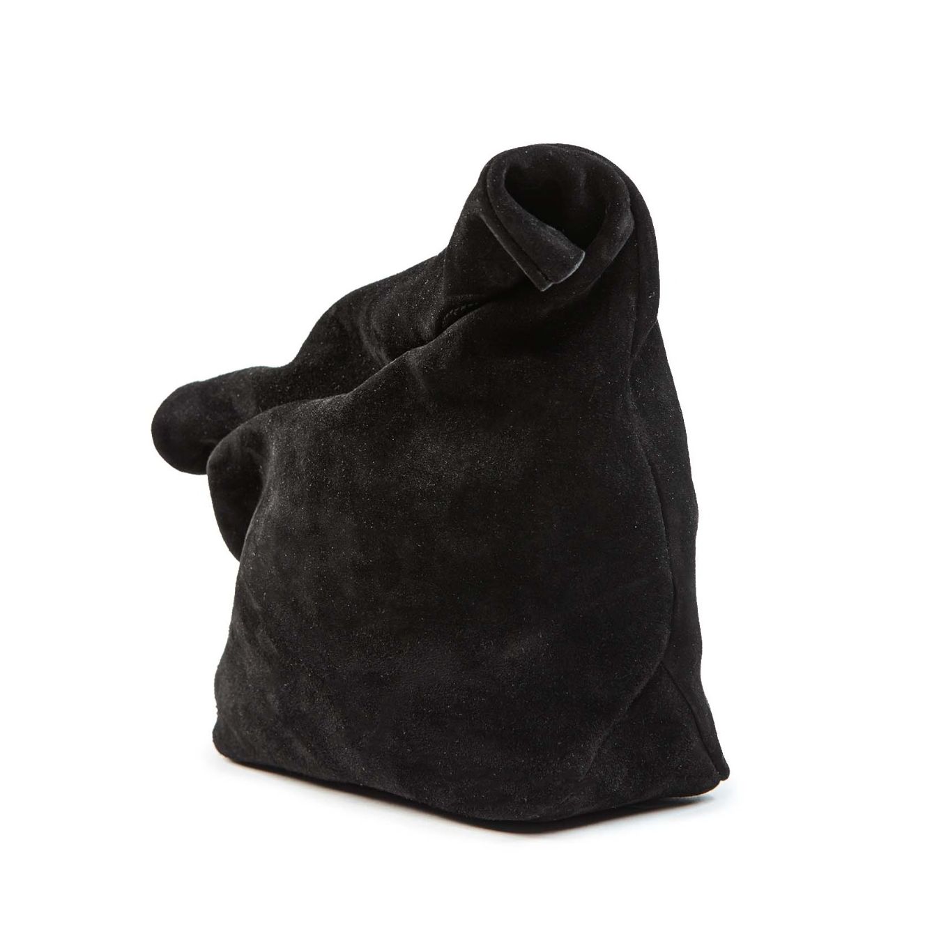 as98 clutch in camoscio nero lato