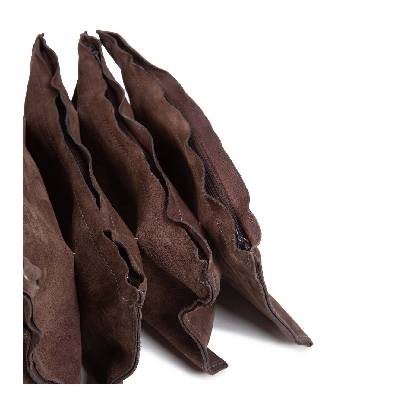 as98 clutch MARGARET in camoscio ebano  zip