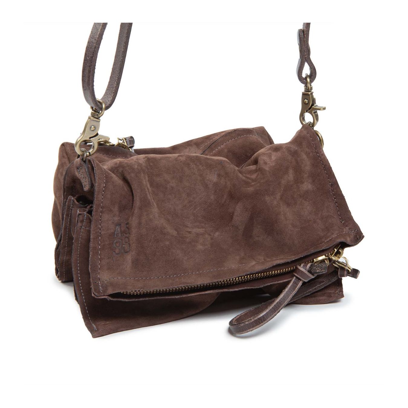 as98 clutch MARGARET in camoscio ebano 