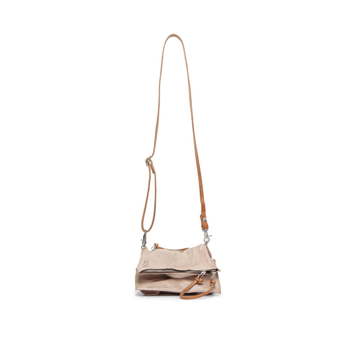 borsa a tracolla pelle beige