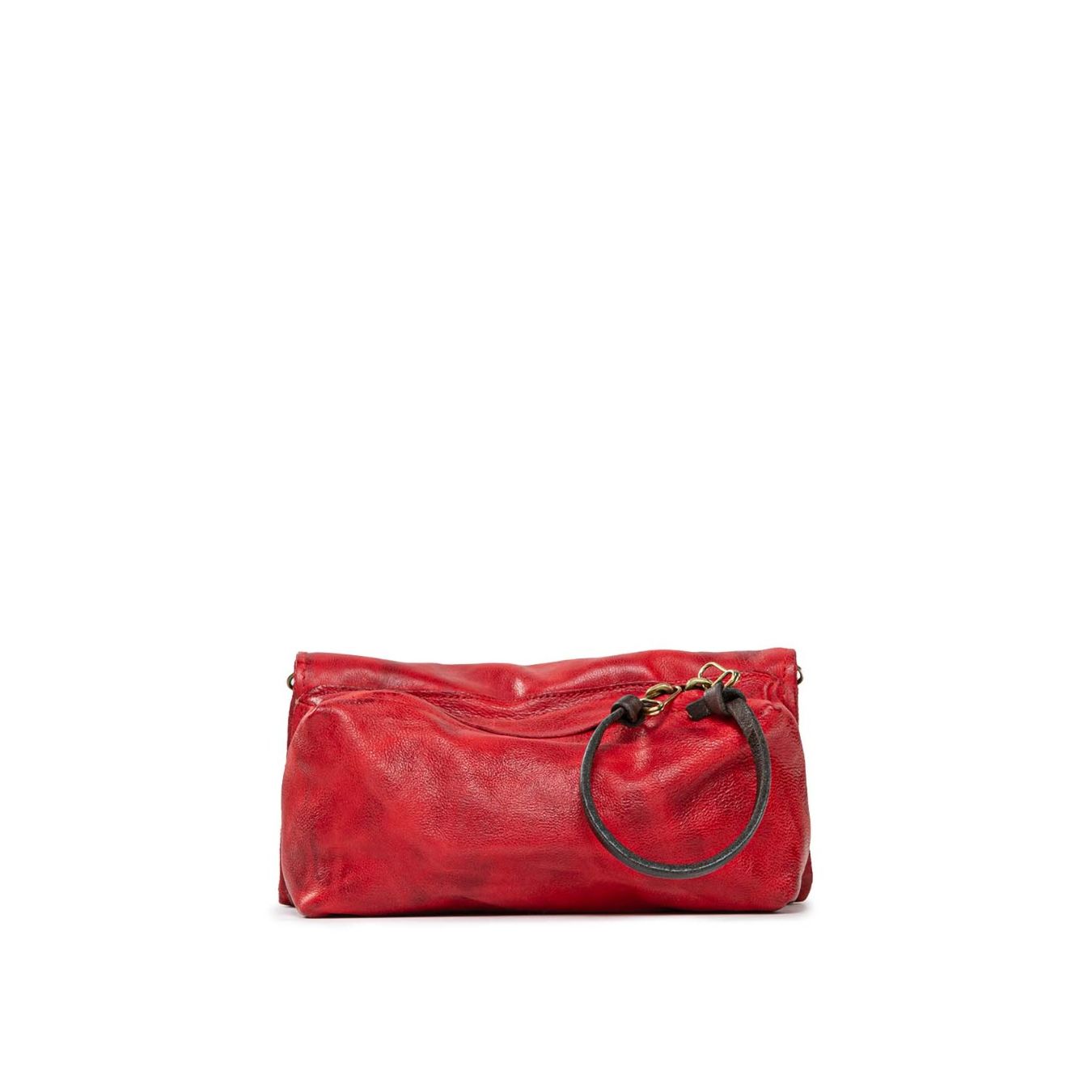 clutch in pelle rossa