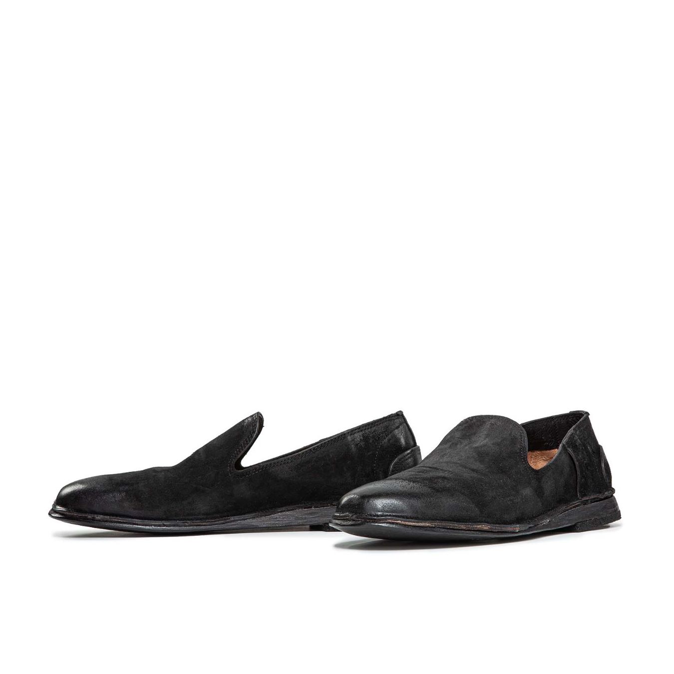 AS98 Uomo Slip-On Alfredo Pelle Nera