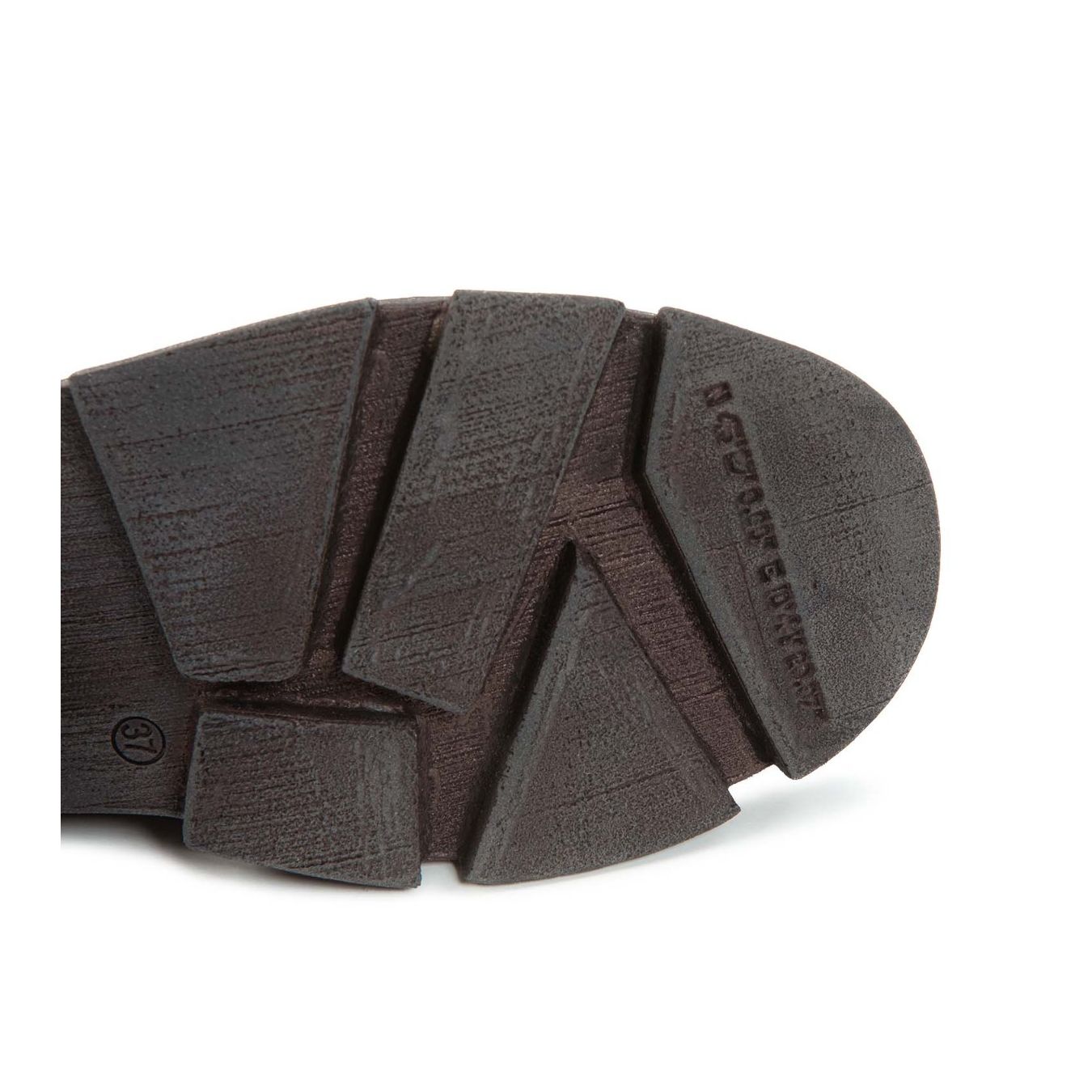 slipon LANE con scollo V in pelle nera as98 suola