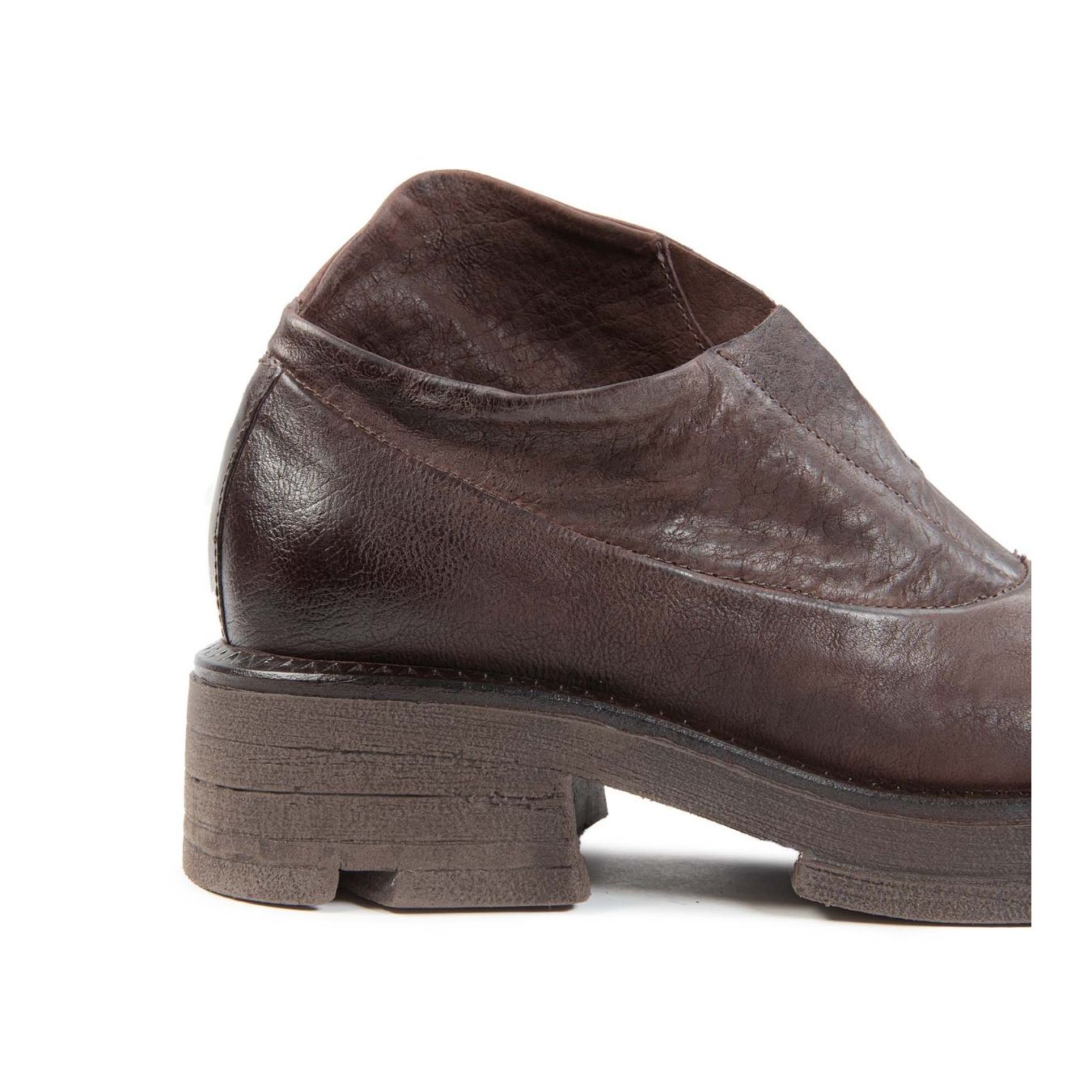 slipon LANE in pelle ebano marrone