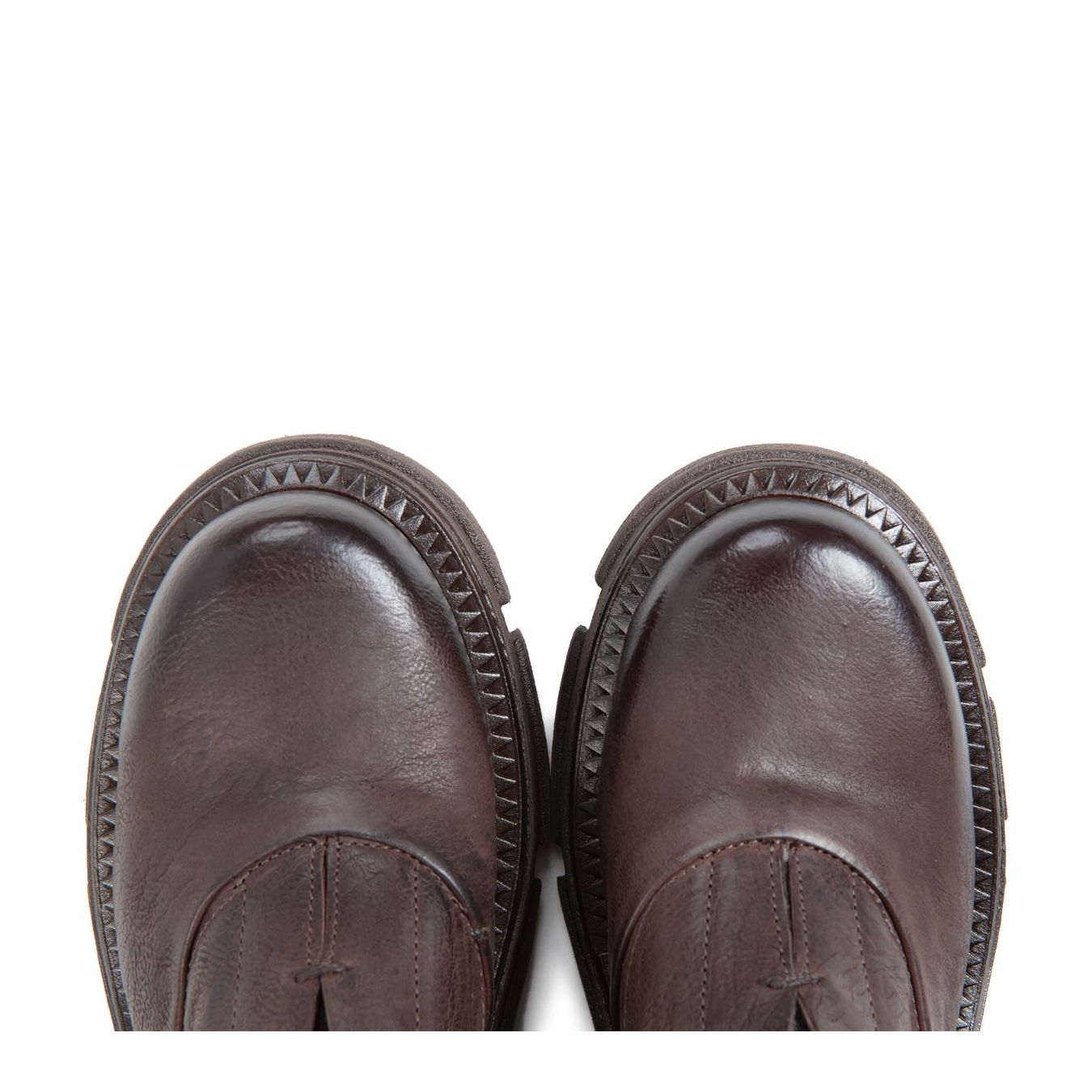 slipon LANE in pelle ebano stringate