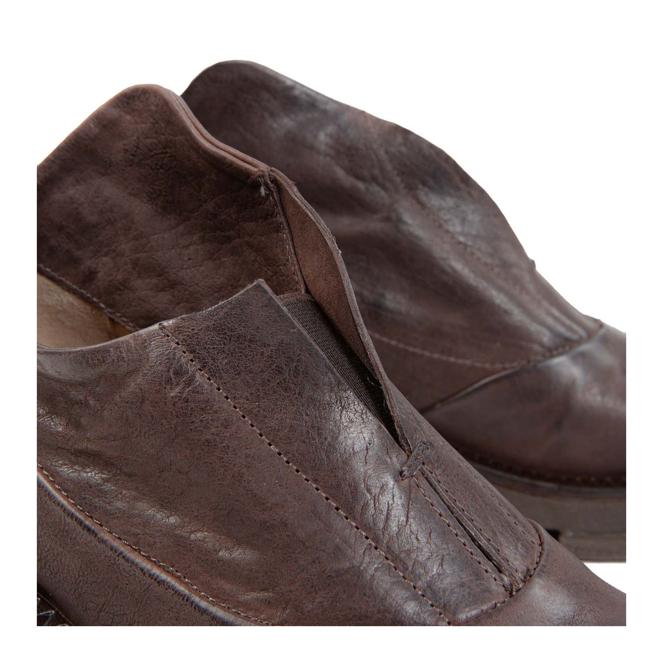 slipon LANE in pelle ebano dettaglio