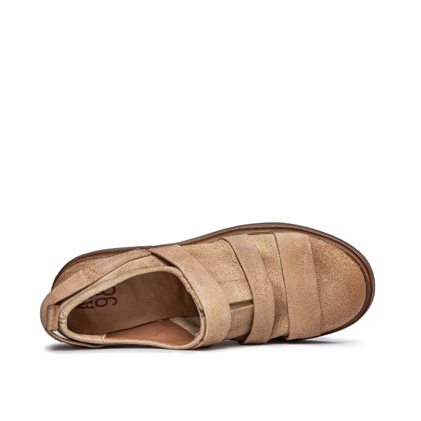 slipon pelle beige uomo