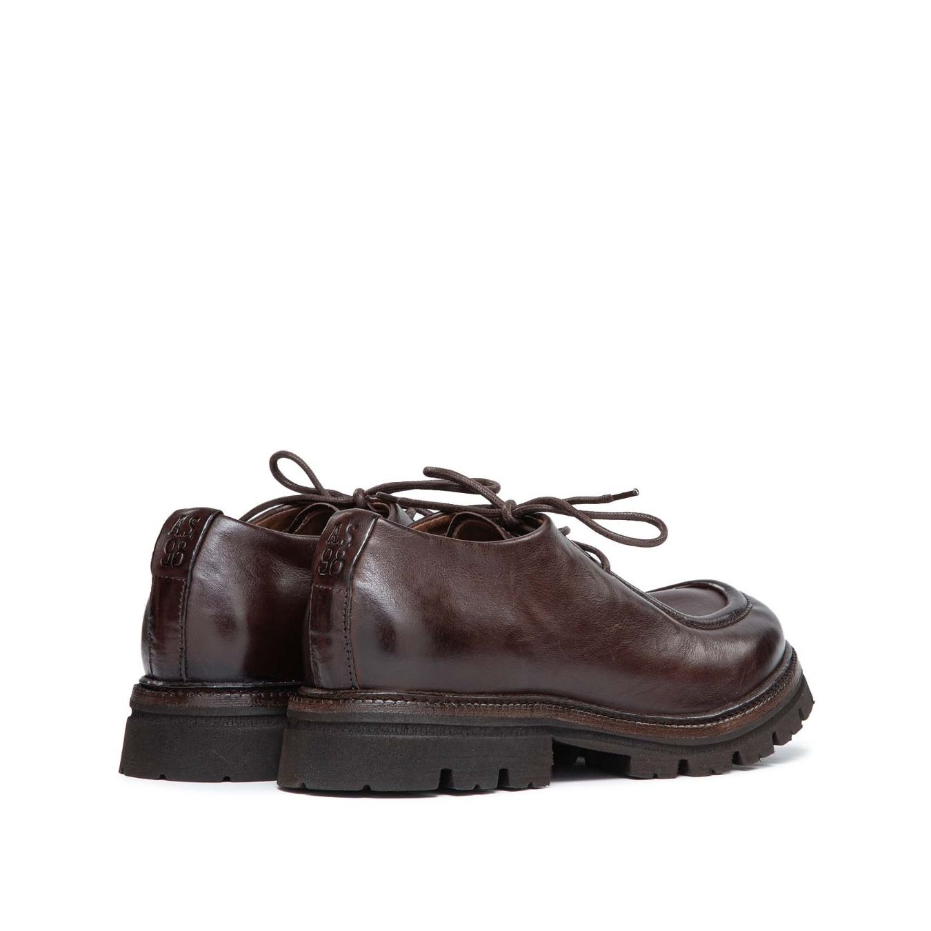 mocassino ragno in pelle marrone