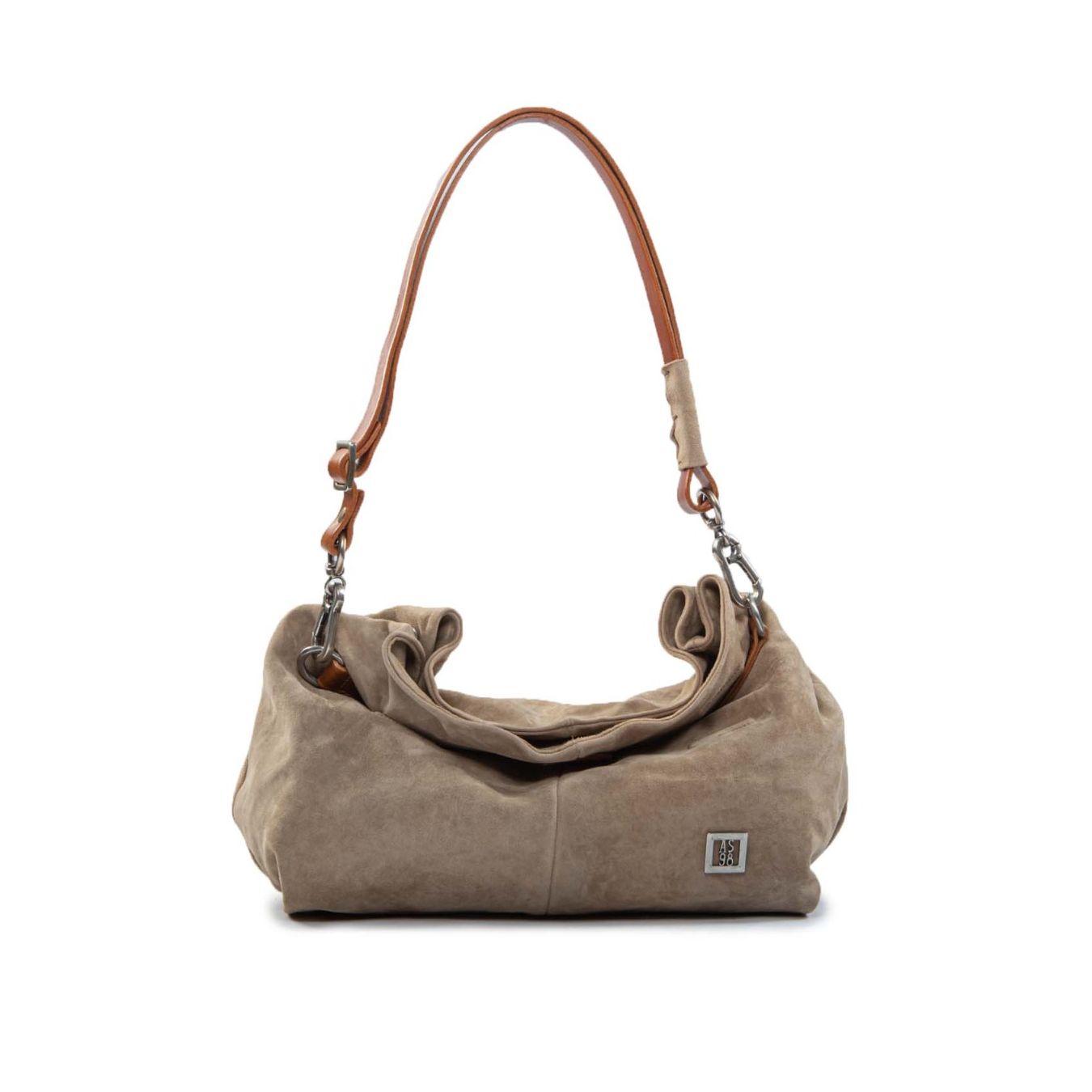 baguette patta in pelle beige