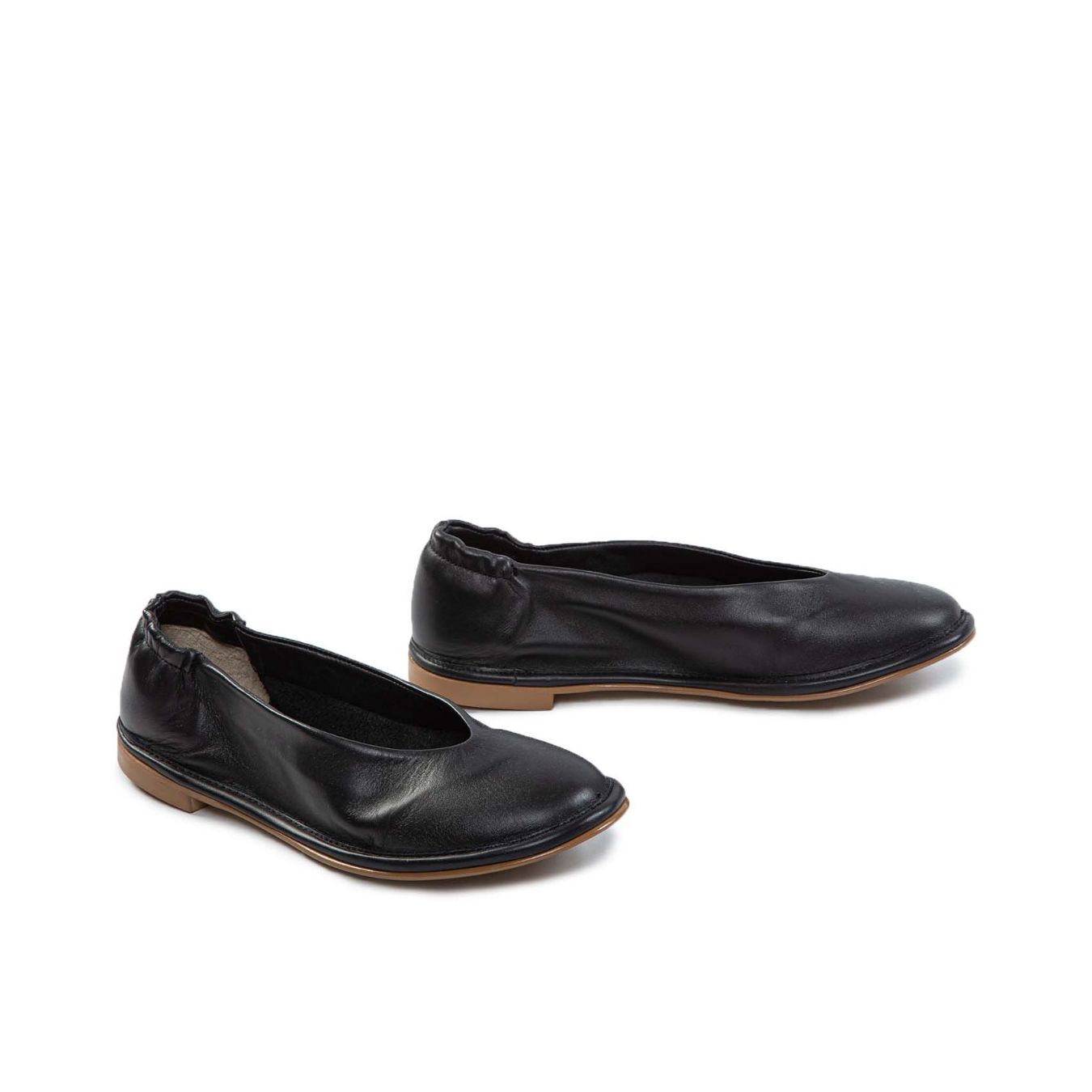 ballerina DANZA in pelle nera lato