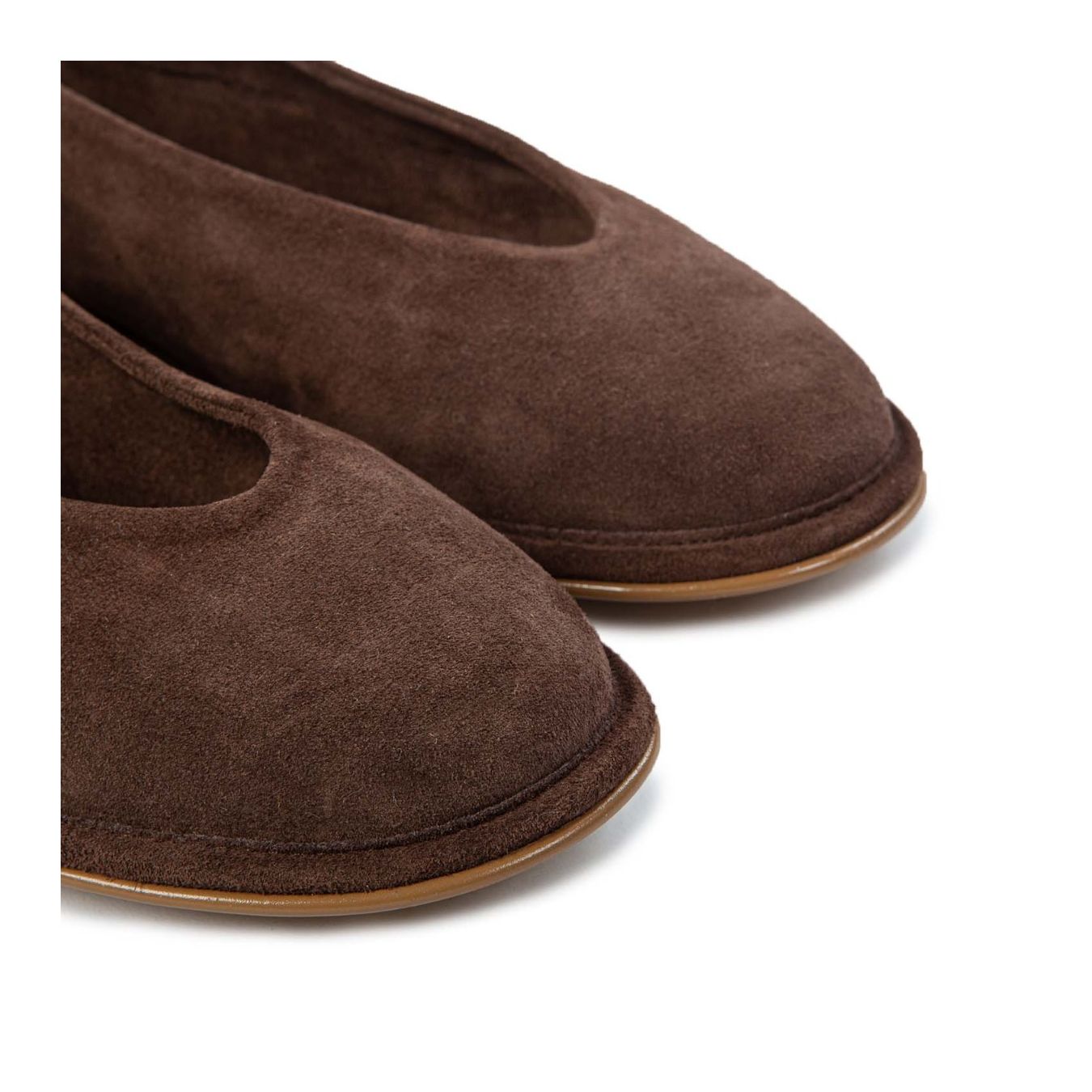 ballerina DANZA in suede choco punta