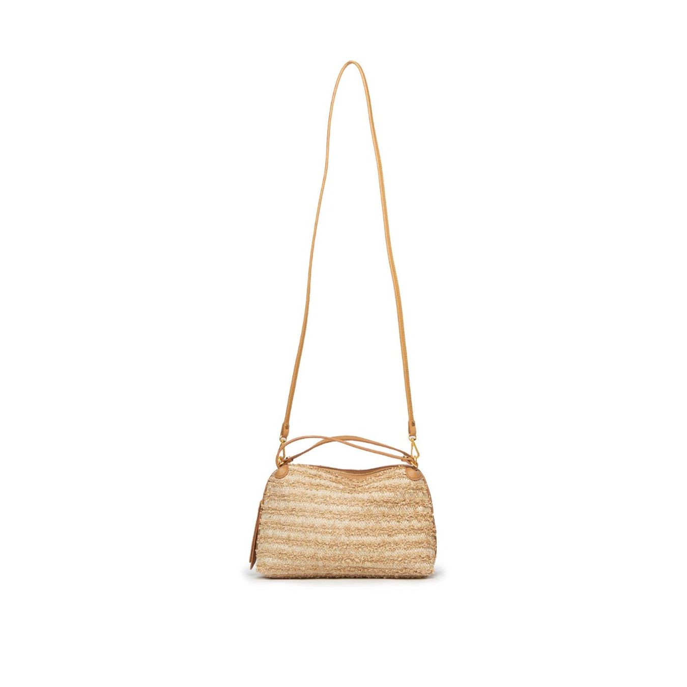 bauletto ALIFA in paglia nature con tracolla