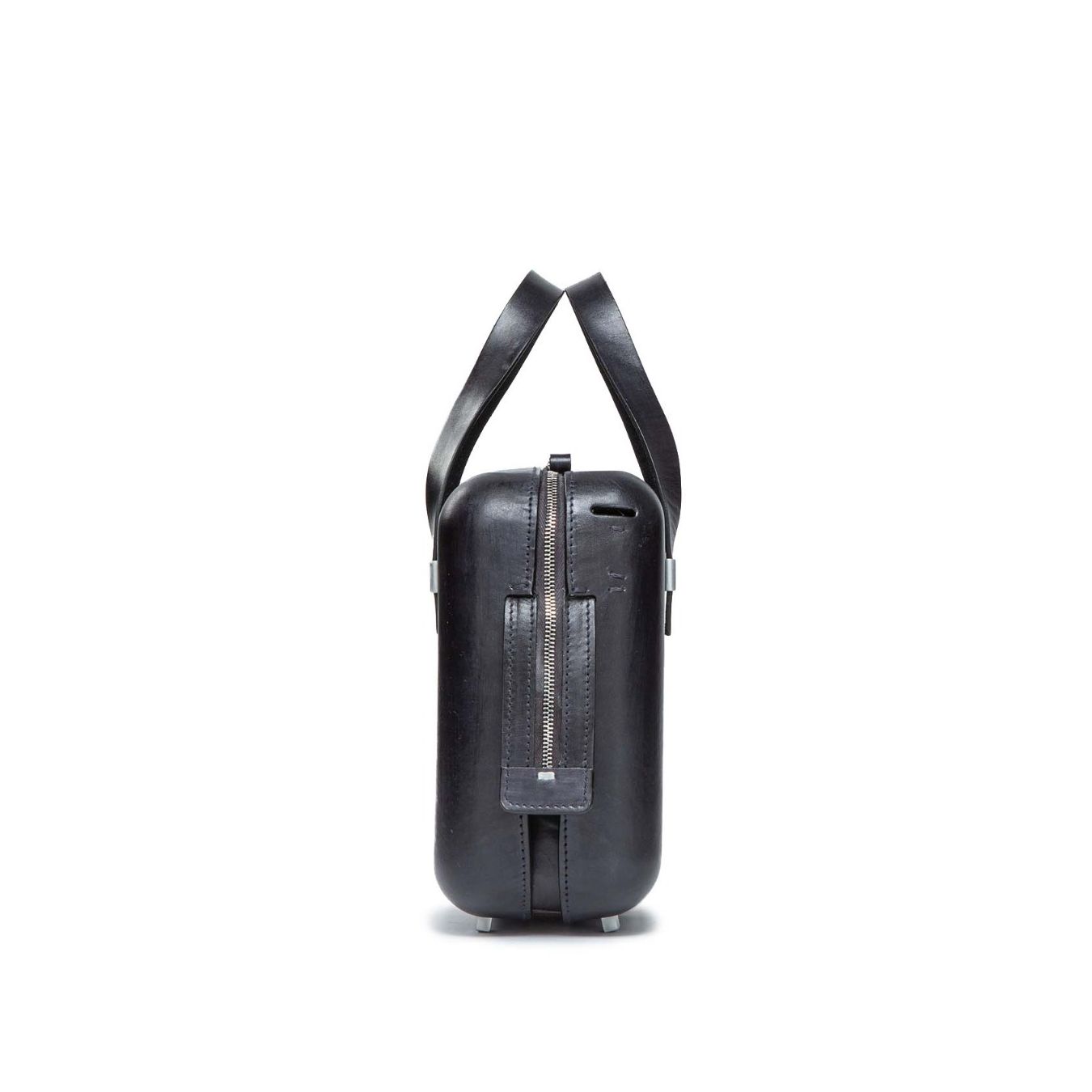 bauletto ARMOR in pelle nera cerniera