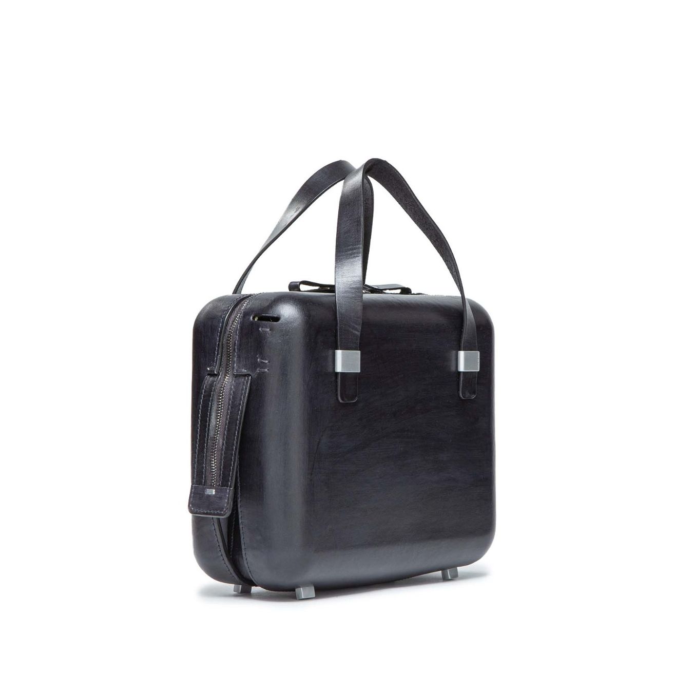bauletto ARMOR in pelle nera lato