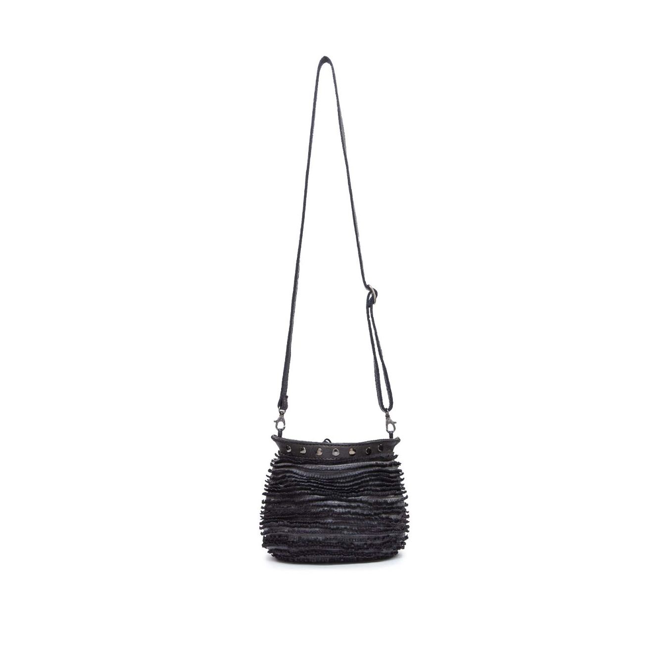 bauletto majo nero in pelle