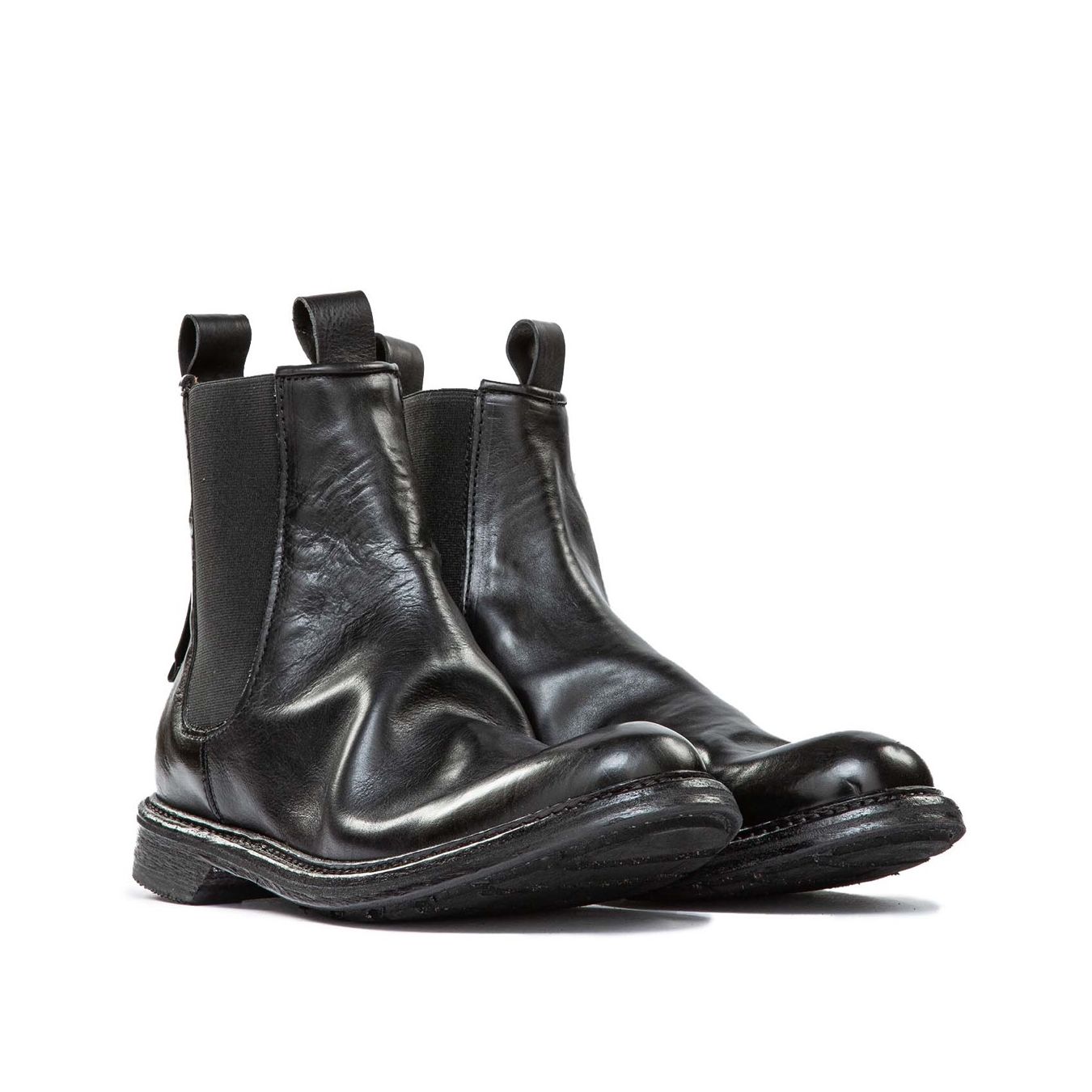 stivaletto pelle nera