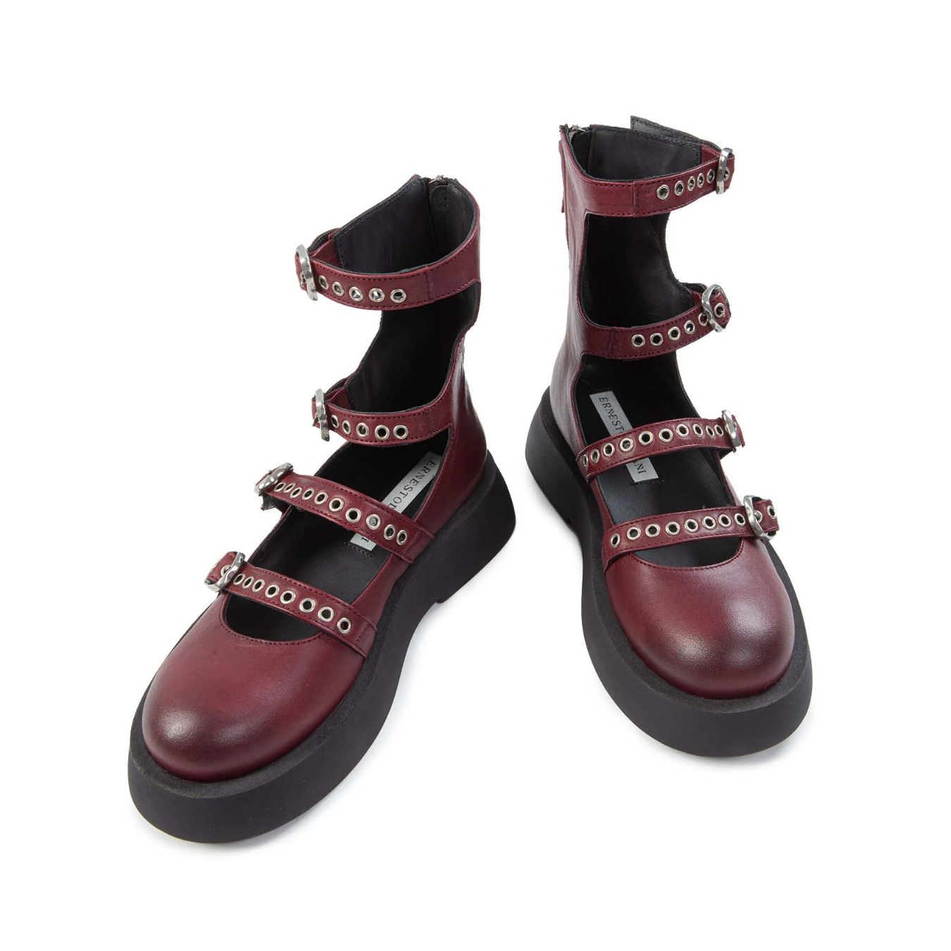 bebe con 4 fibbie in pelle ruby  davanti
