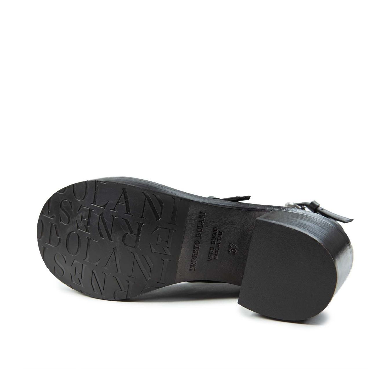 ernesto dolani bebe con tre fibbie in pelle nera sotto