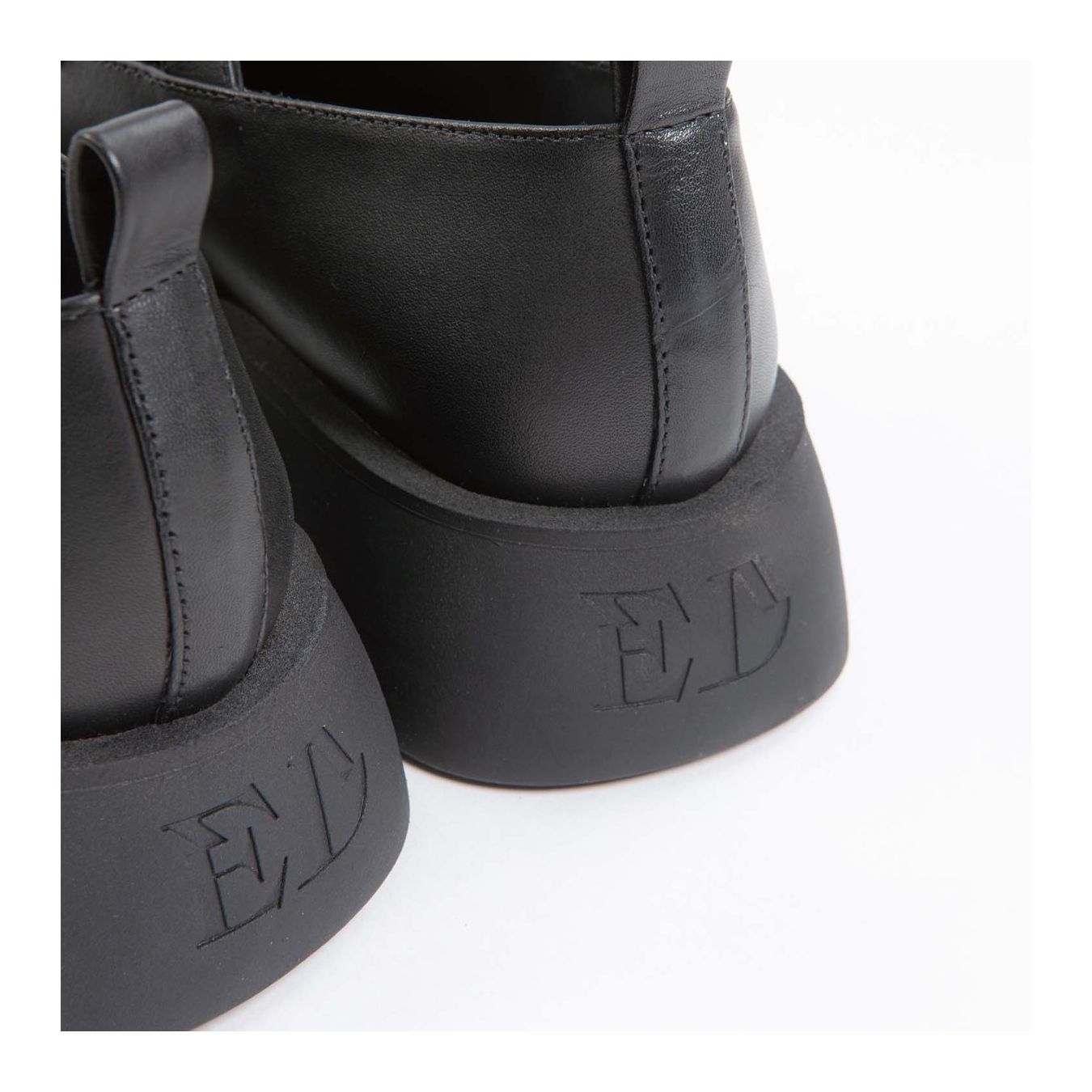 bebe platform in pelle nera  enresto dolani brand