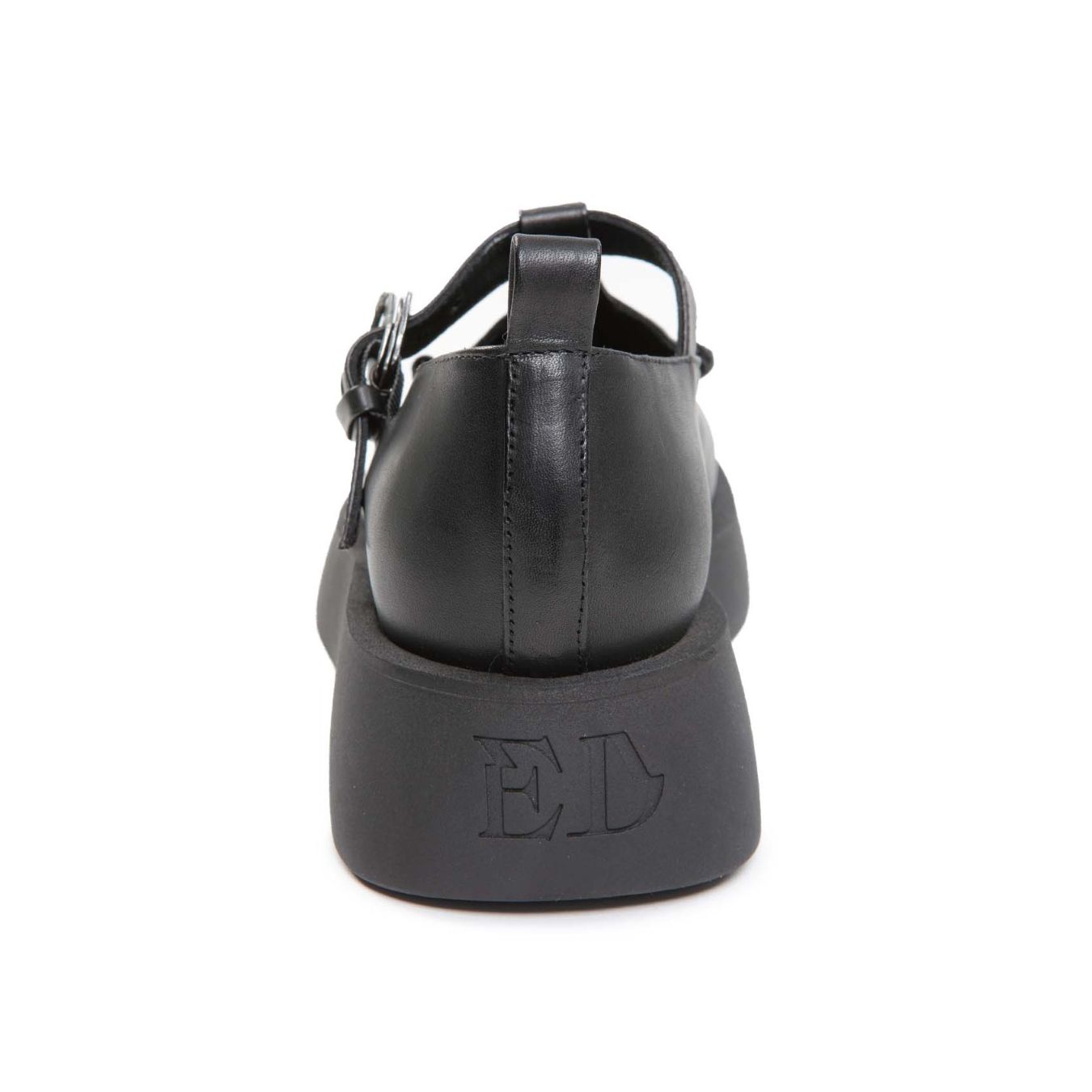 bebe platform in pelle nera  enresto dolani dietro