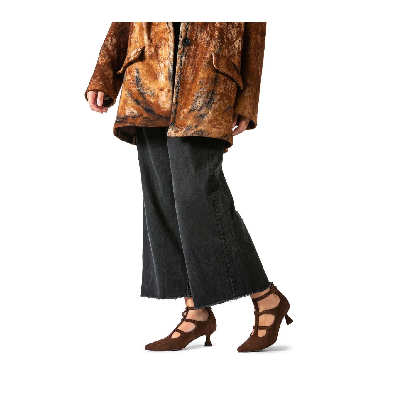 bebe tacco rocchetto marrone indossate