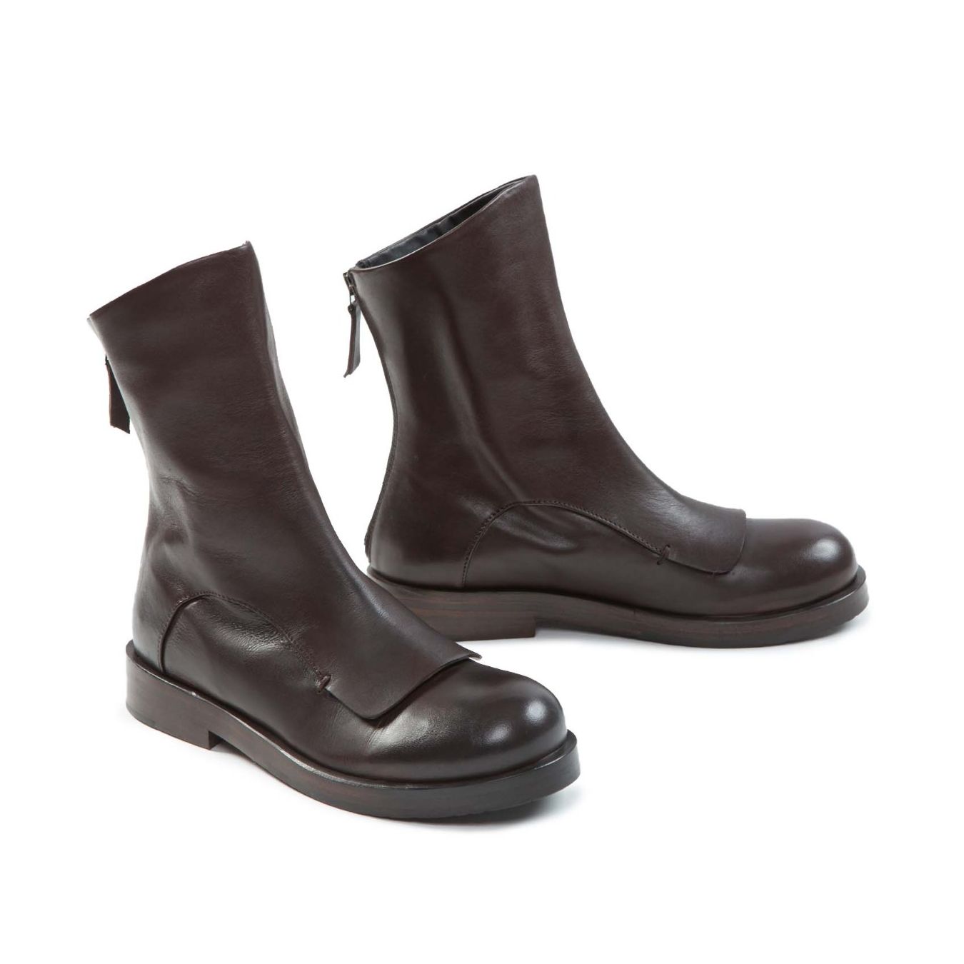 dolani biker con ghetta in pelle amaranto 