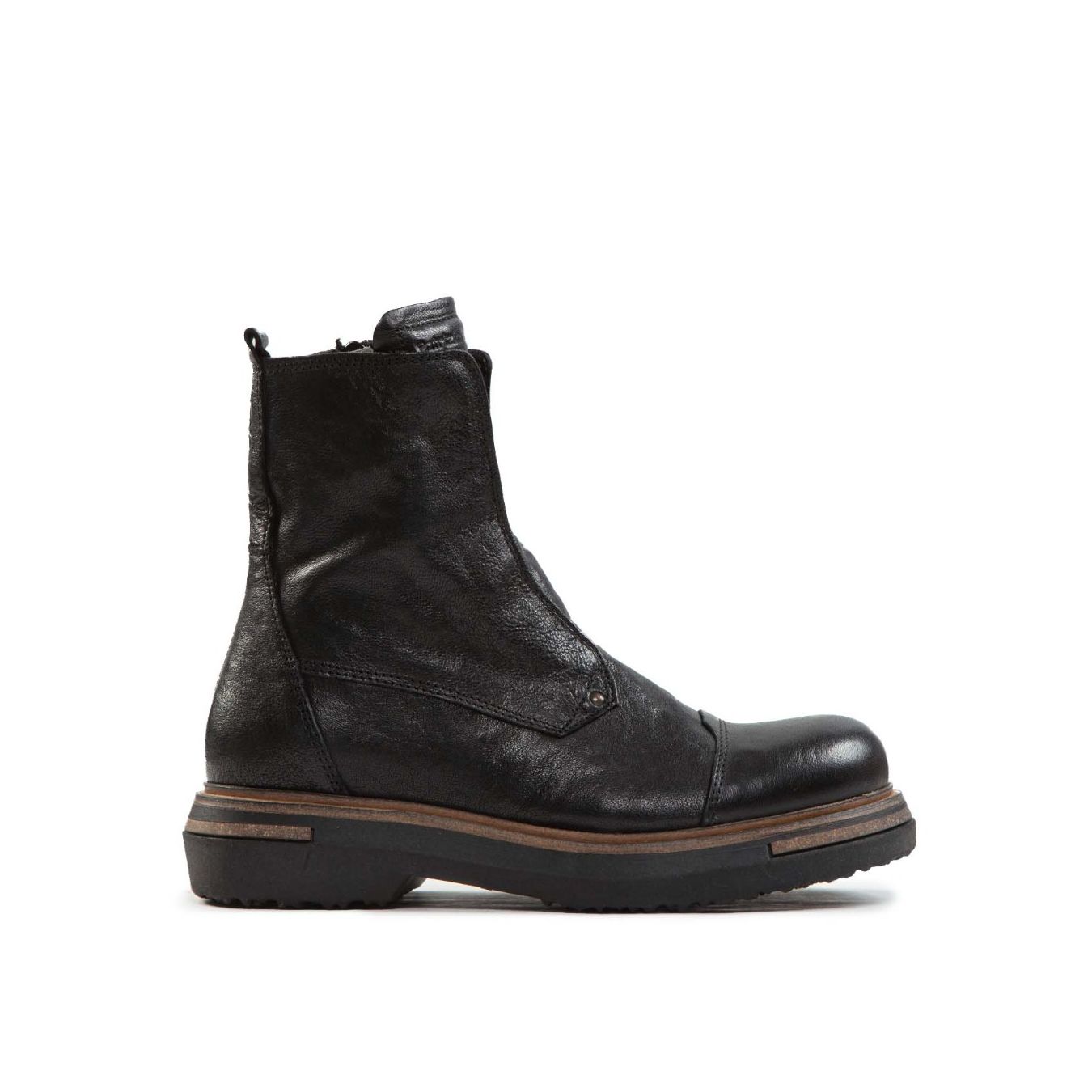 biker EMI NO LACE in pelle nera 