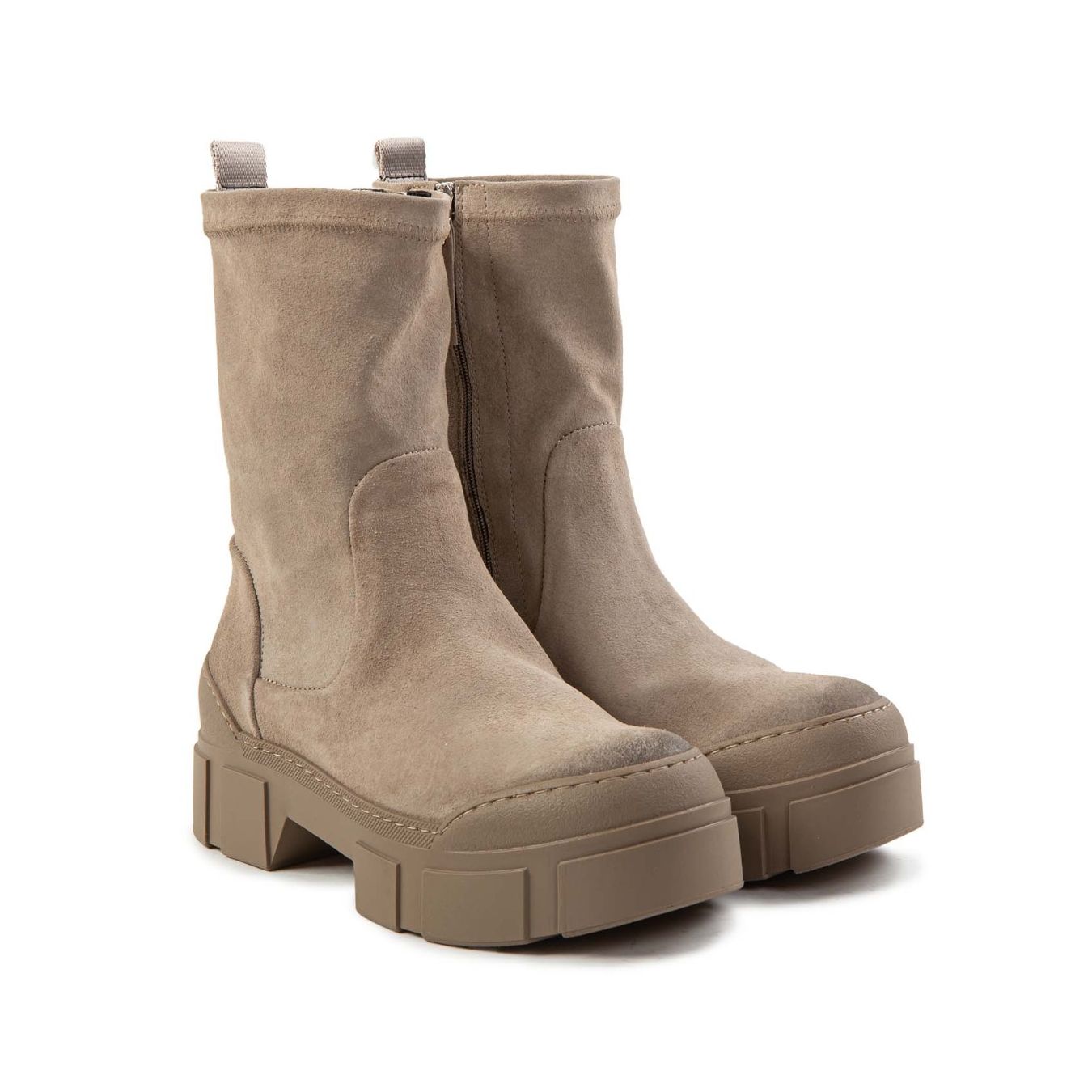 biker fondo diviso beige cerniera lato