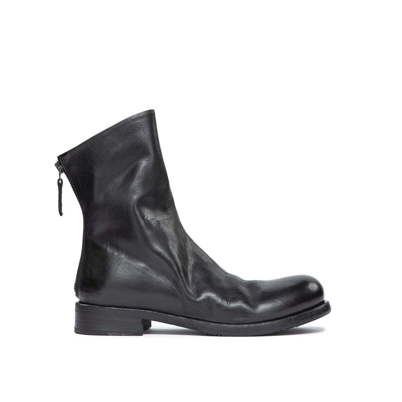 biker galoscia pelle nera