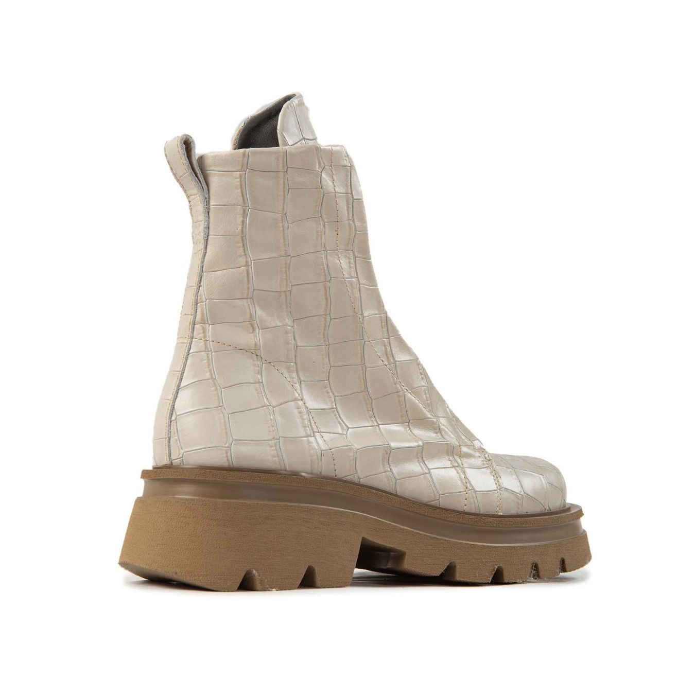 biker KUNI NO LACE in stampa cocco dietro