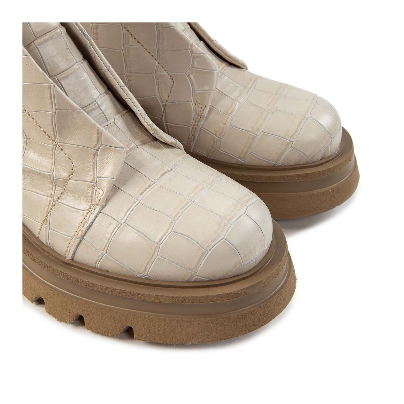 biker KUNI NO LACE in stampa cocco punta