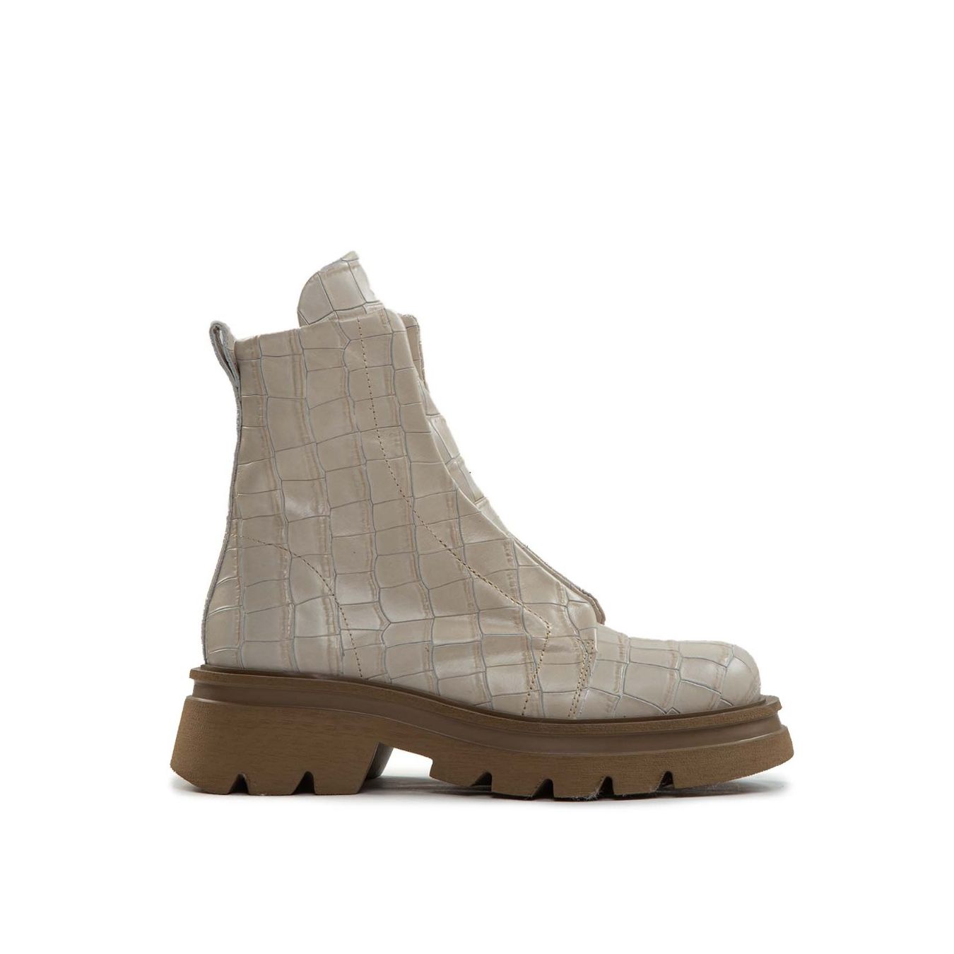 biker KUNI NO LACE in stampa cocco 