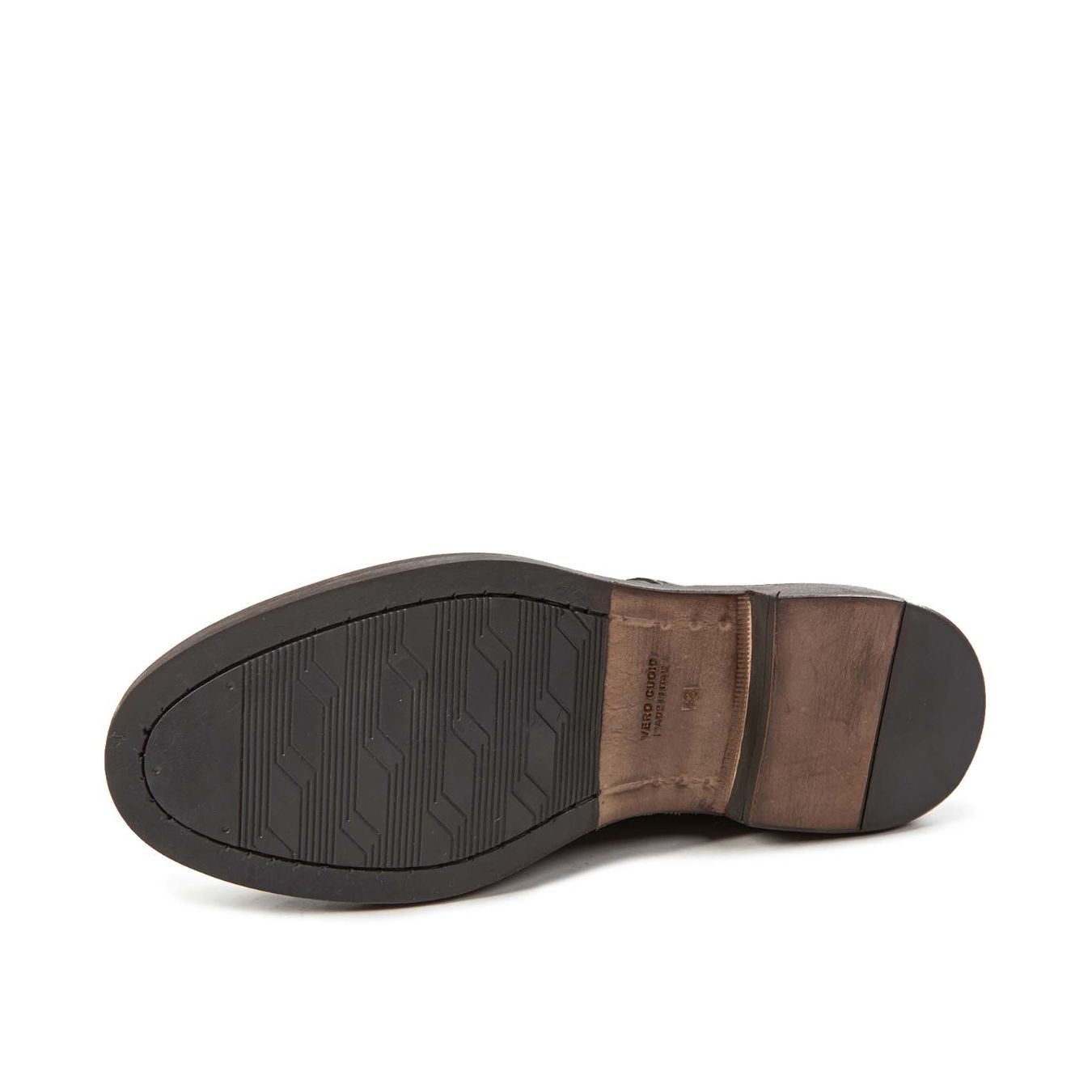 biker occhielli metallo in pelle nera suola