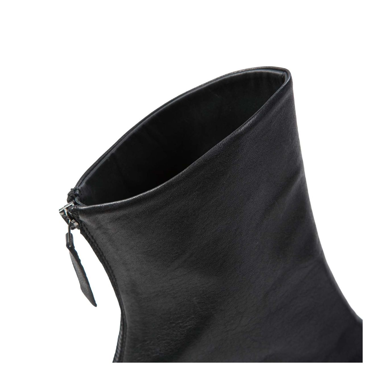zip dolani biker platform in pelle nera 