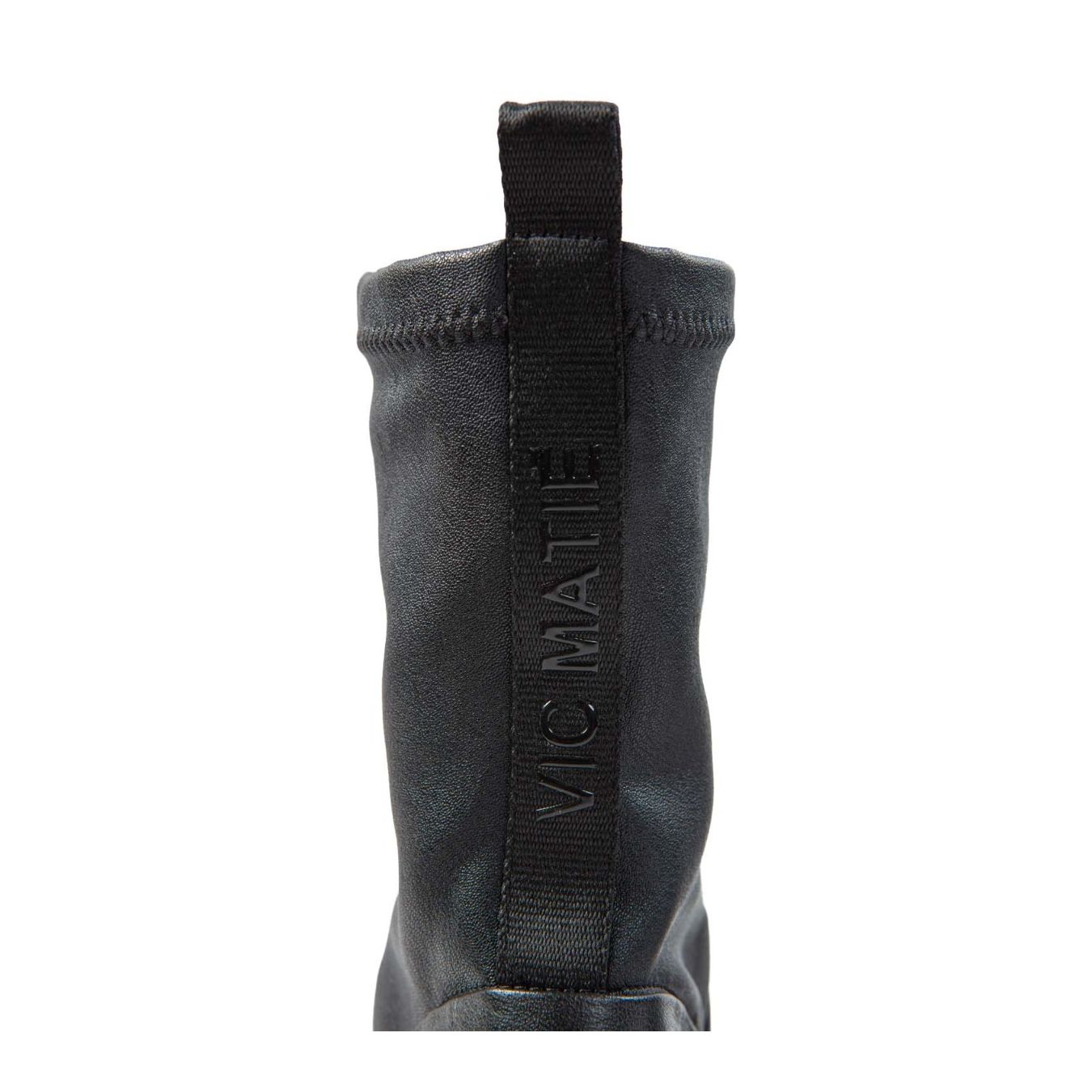 vic matiè biker stretch in pelle nera dietro