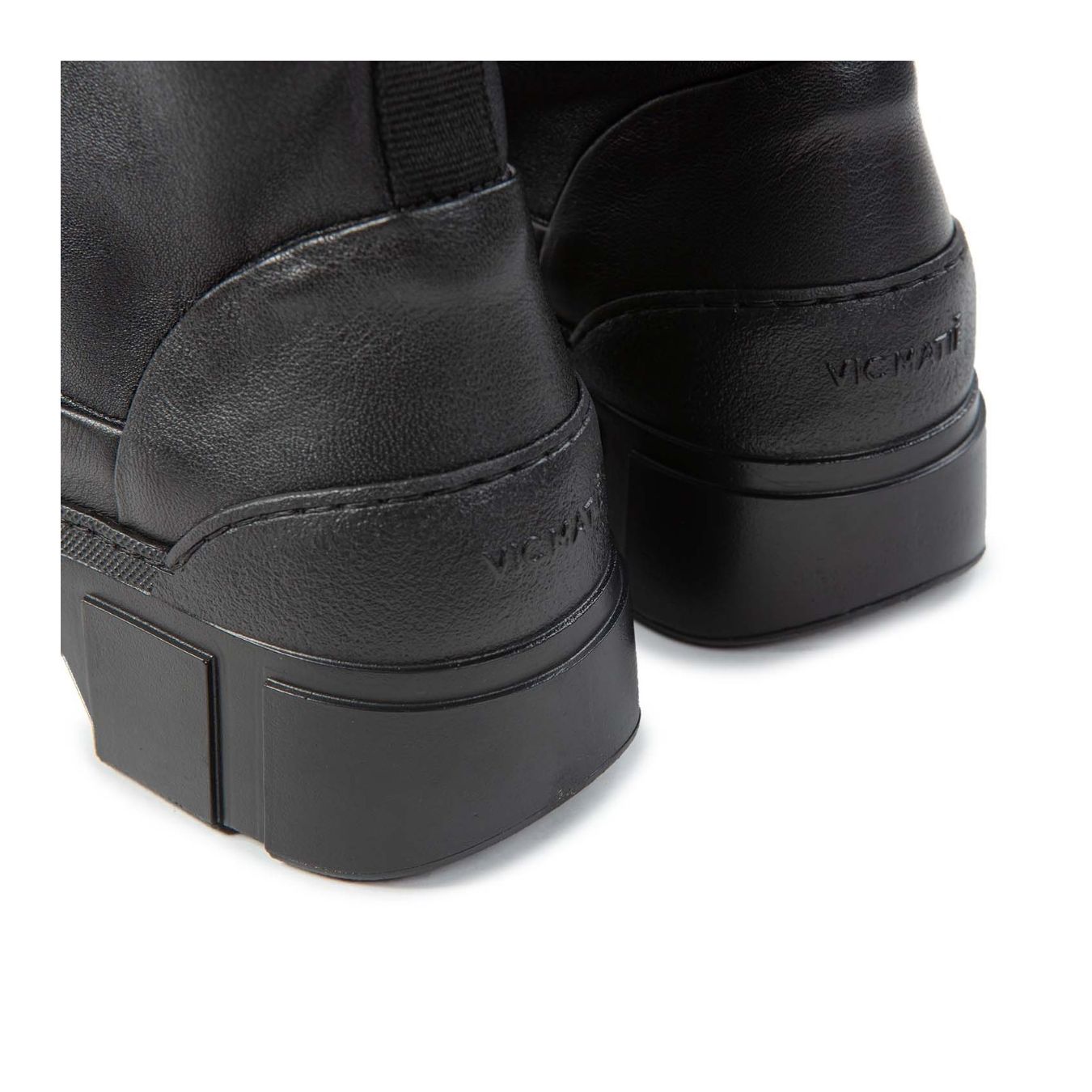 vic matiè biker stretch in pelle nera marca