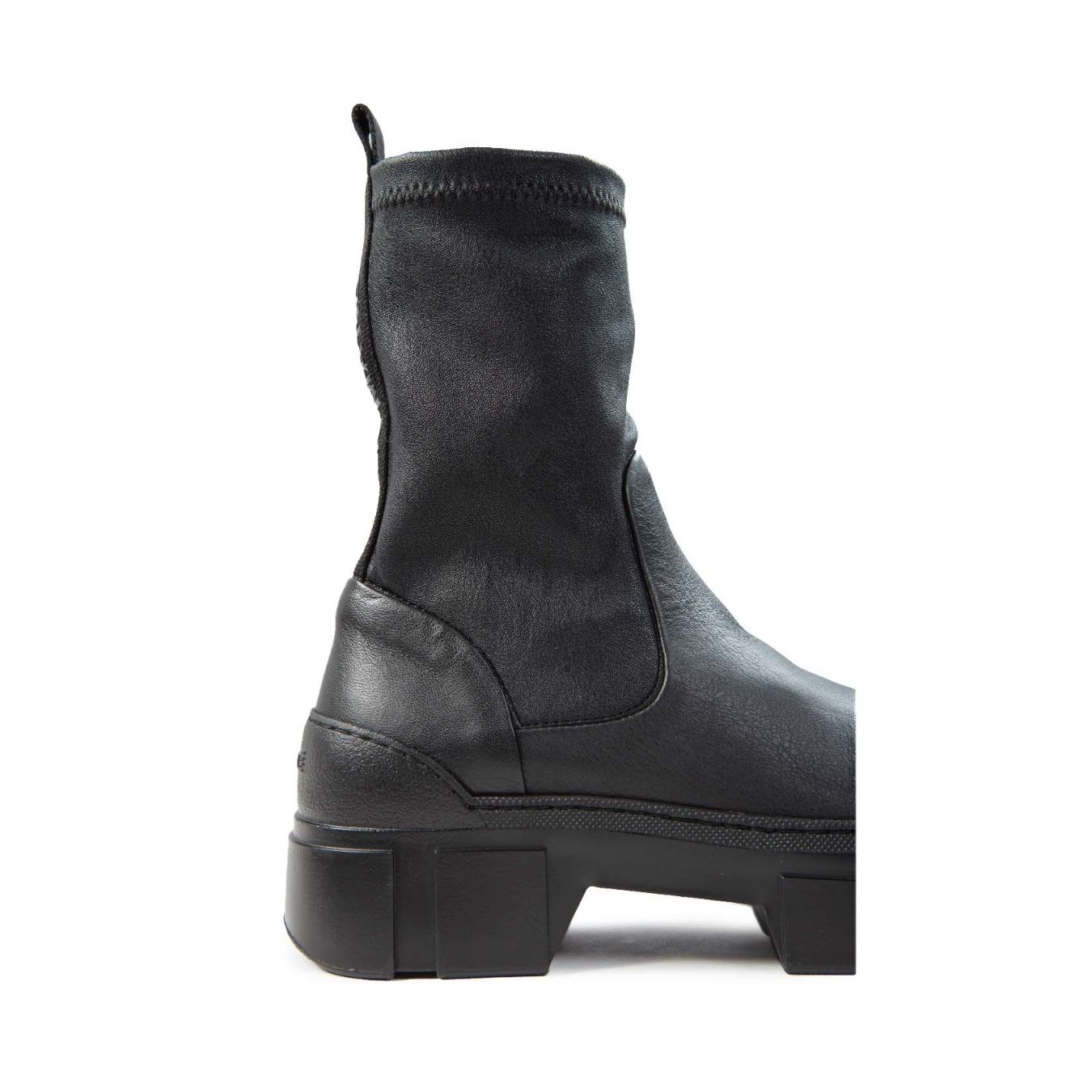 vic matiè biker stretch in pelle nera stivaletti