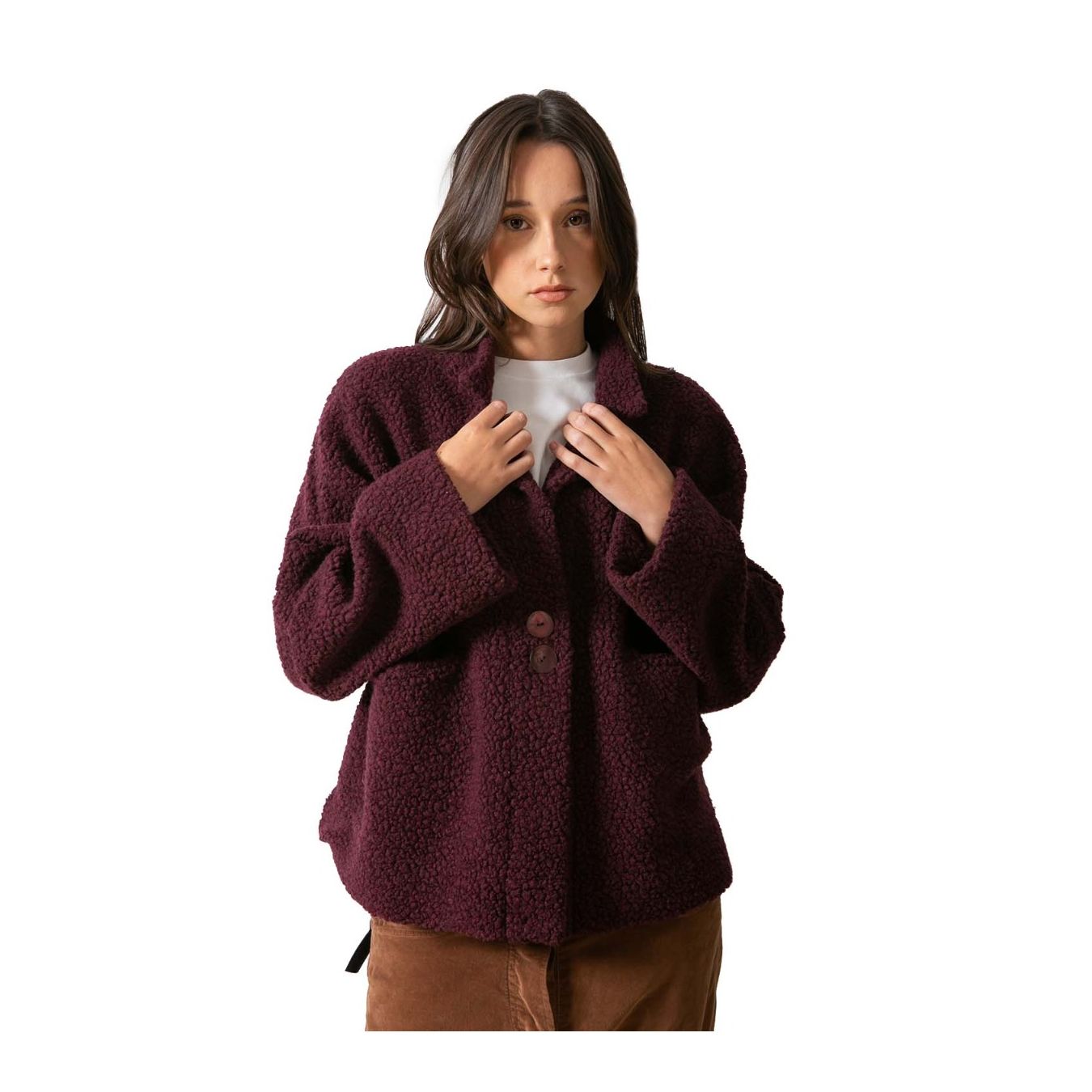 bomber TEDDY bordeaux  davanti