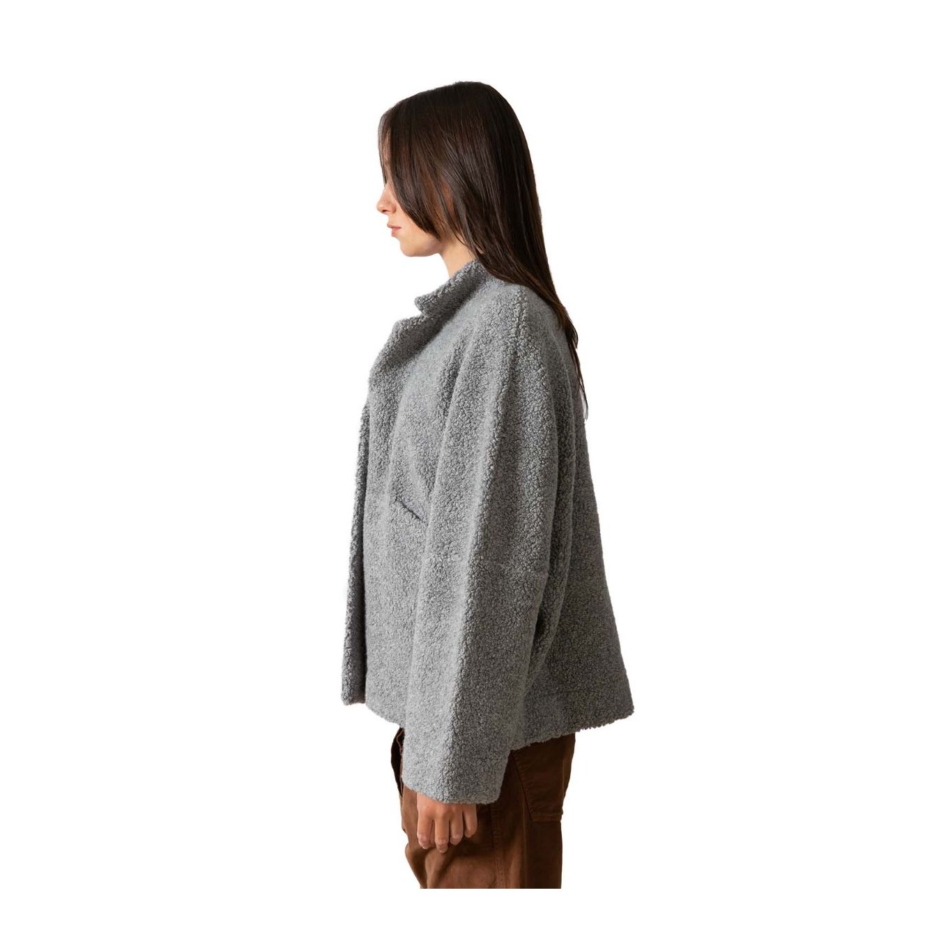  bomber TEDDY grigio  lato