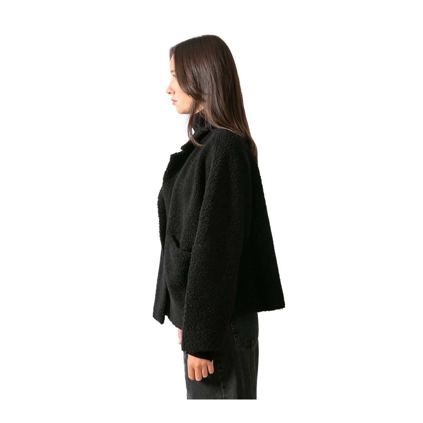 bomber TEDDY nero  profilo