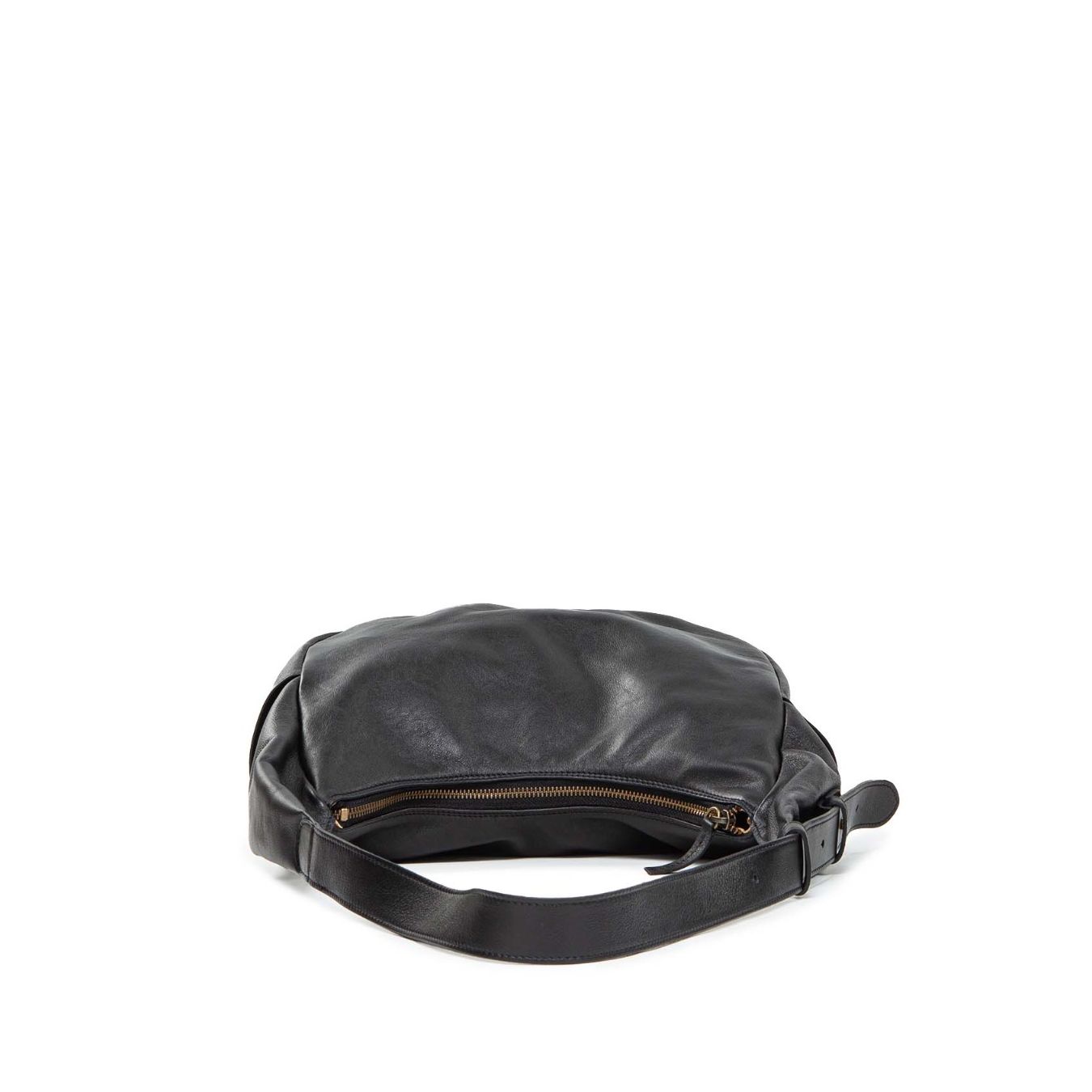shopping bag in pelle nera