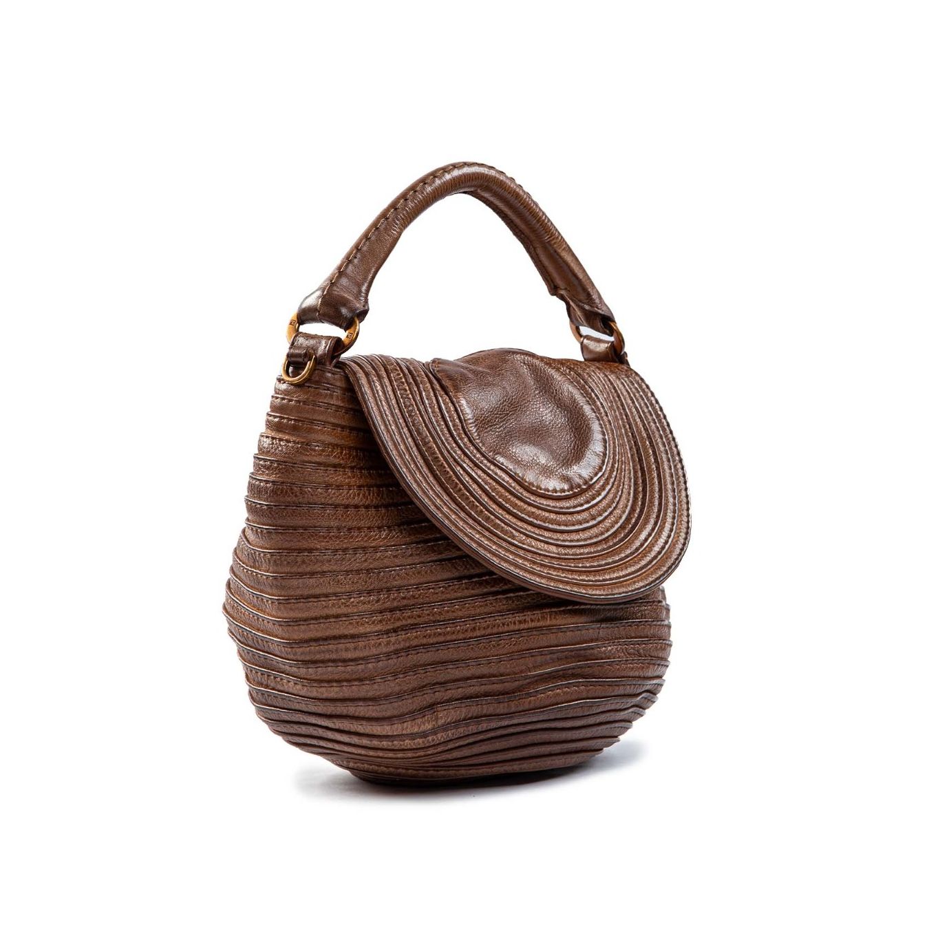 borsa a tracolla in pelle marrone majo