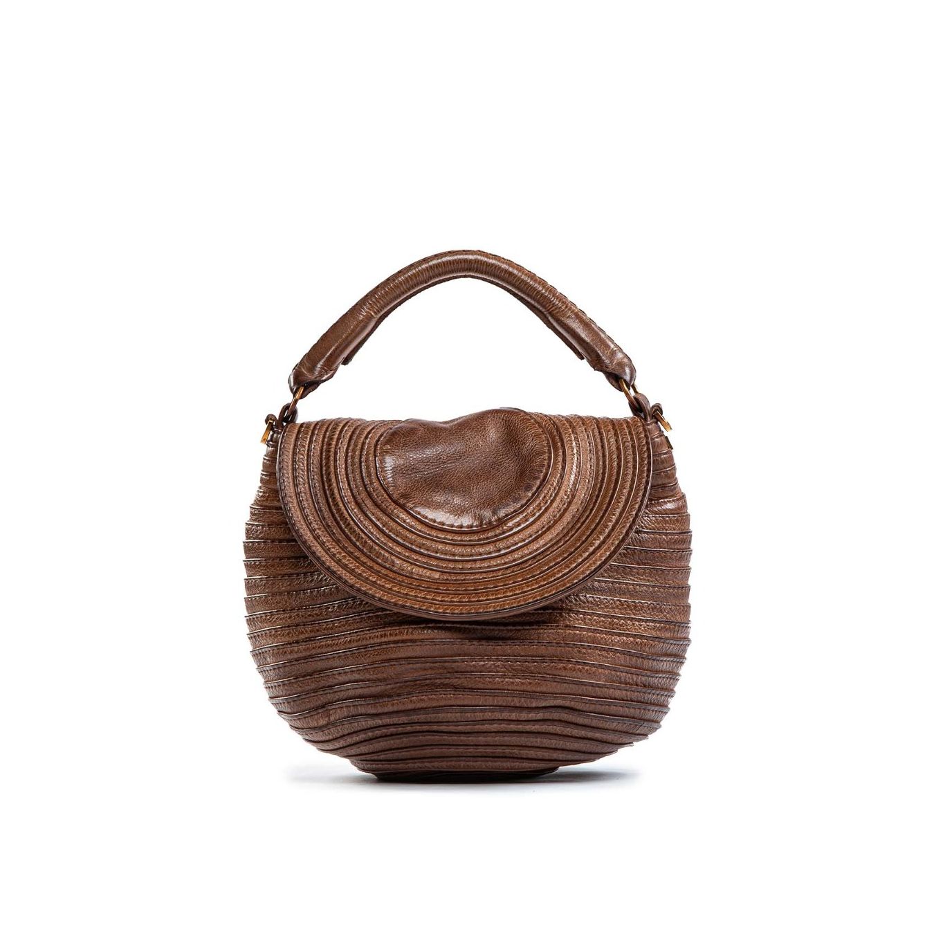 borsa a tracolla in pelle marrone