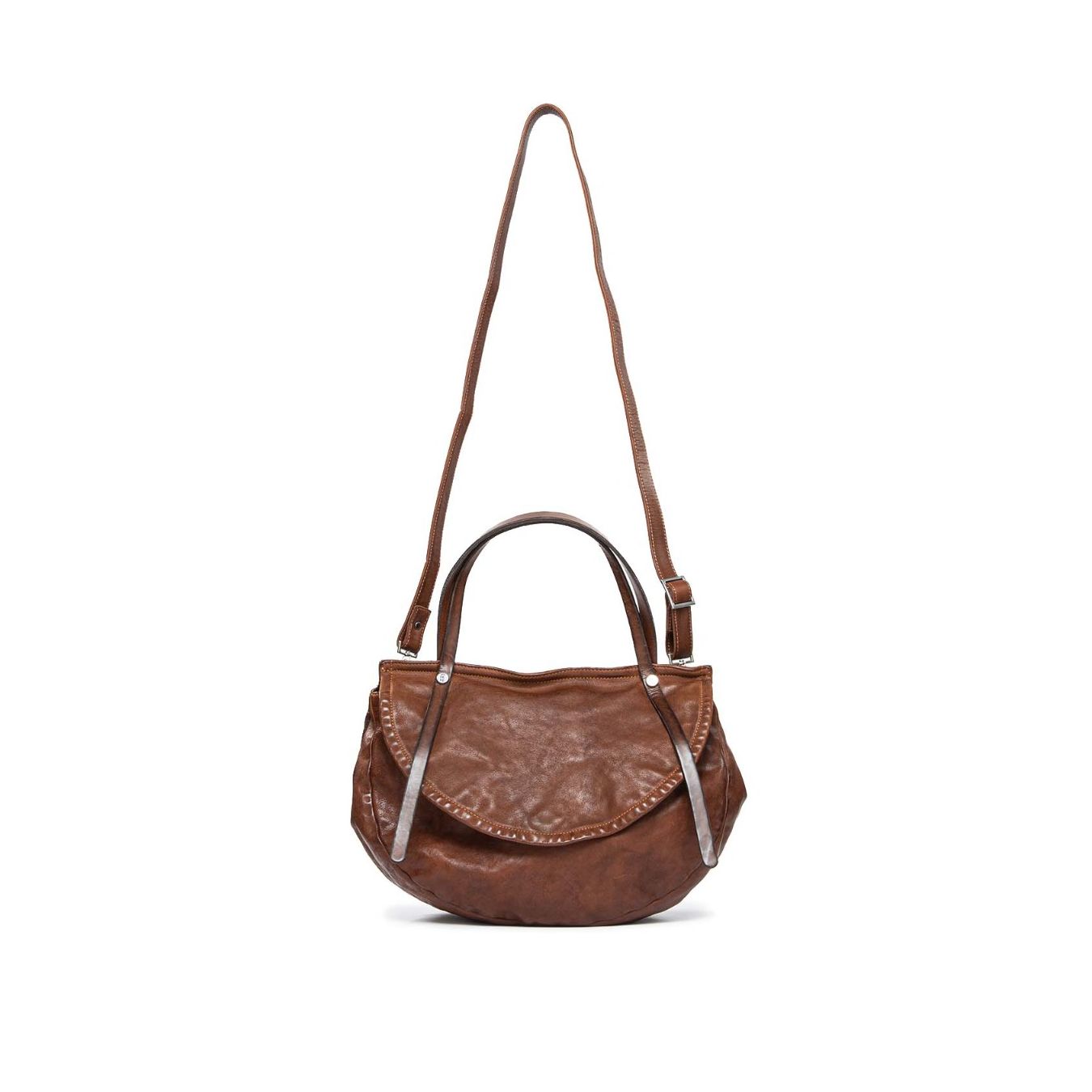 borsa a tracolla alma in pelle marrone